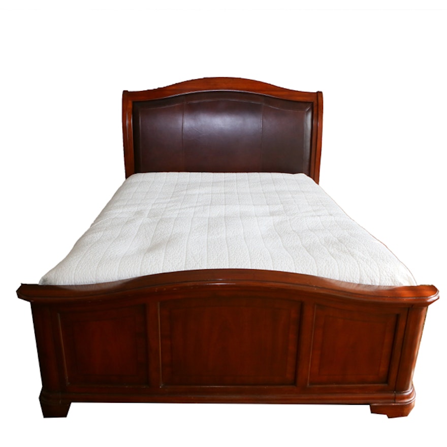 Leather Upholstered Queen Bed Frame