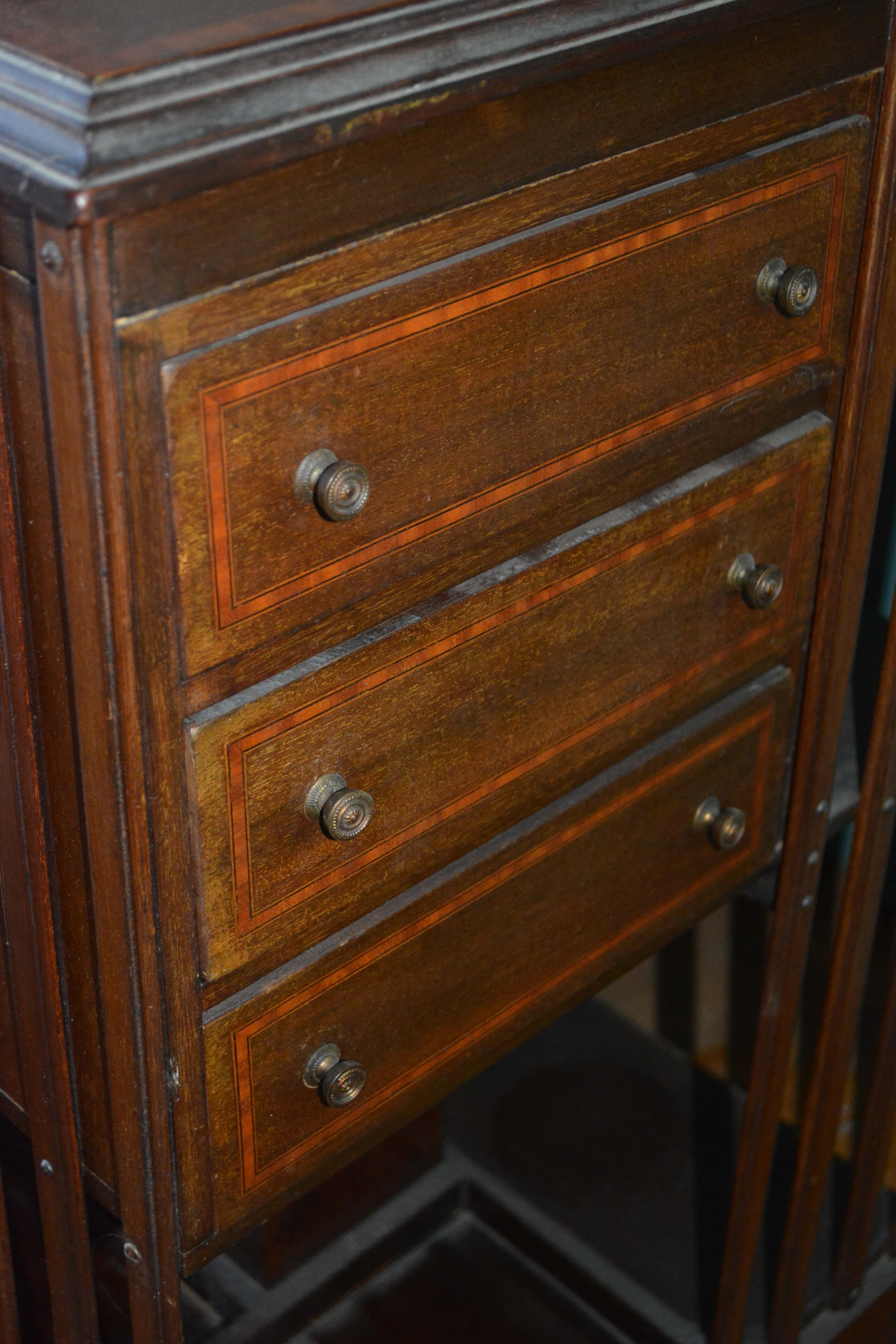 Antique Revolving Bookcase with Drawers