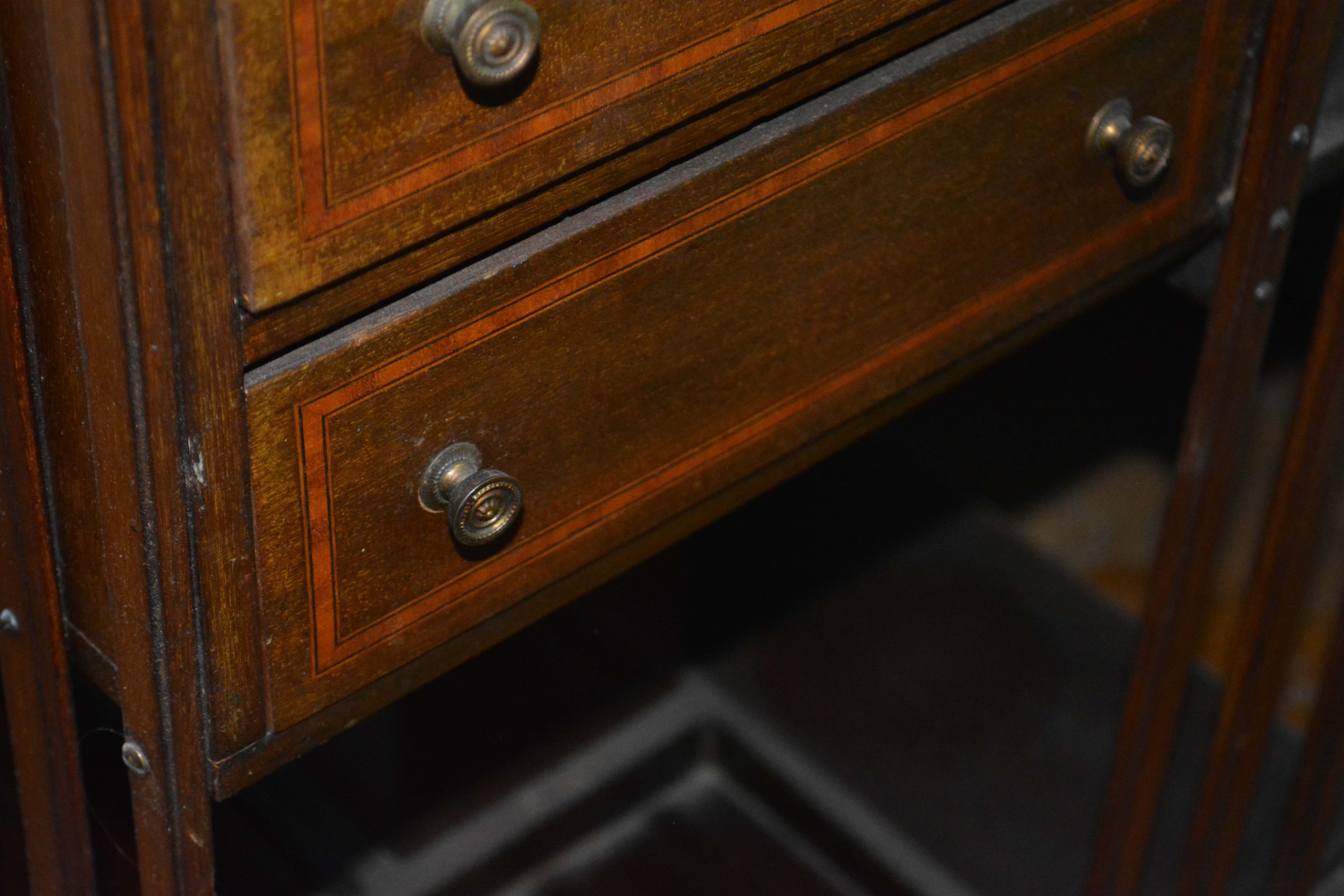 Antique Revolving Bookcase with Drawers