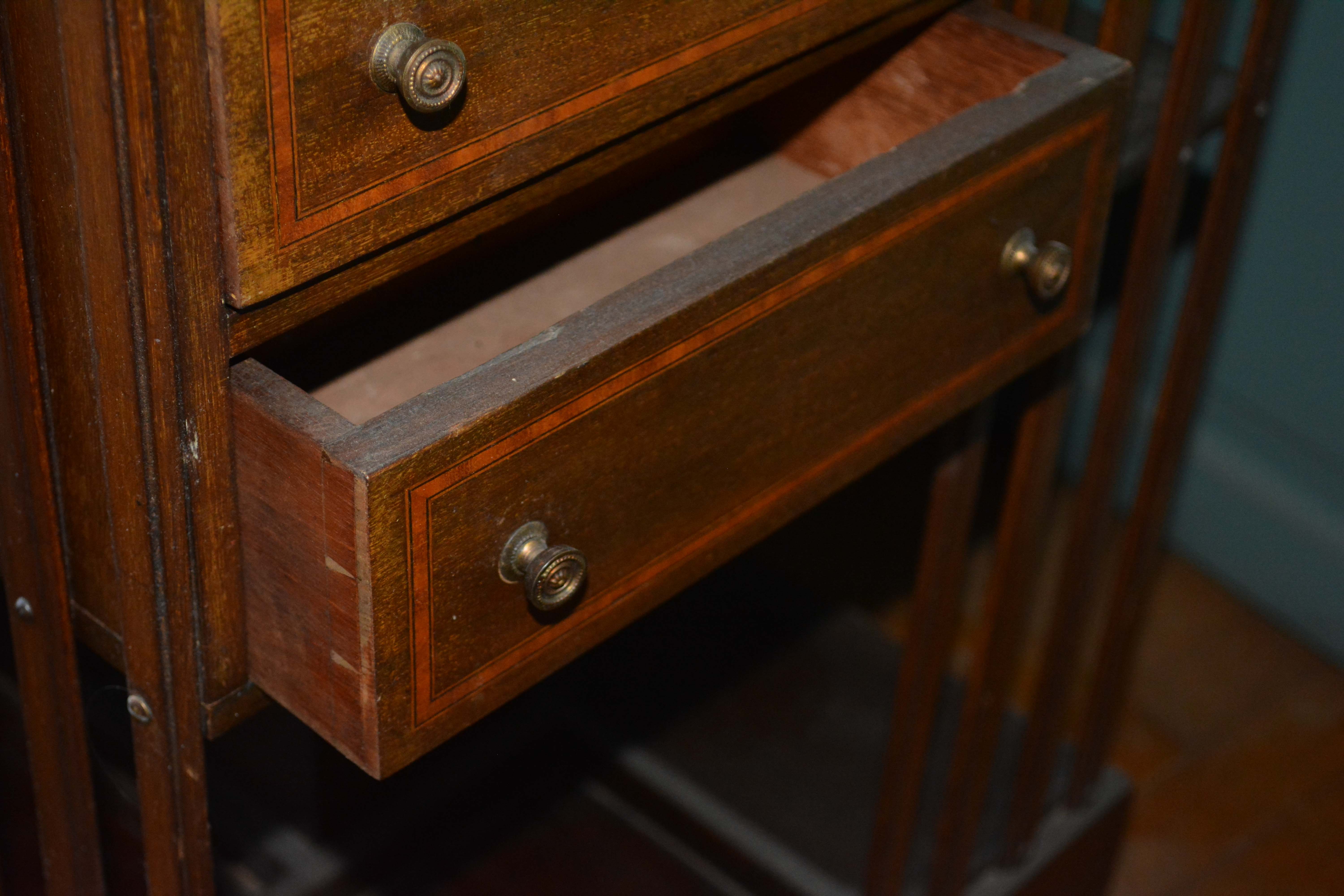 Antique Revolving Bookcase with Drawers