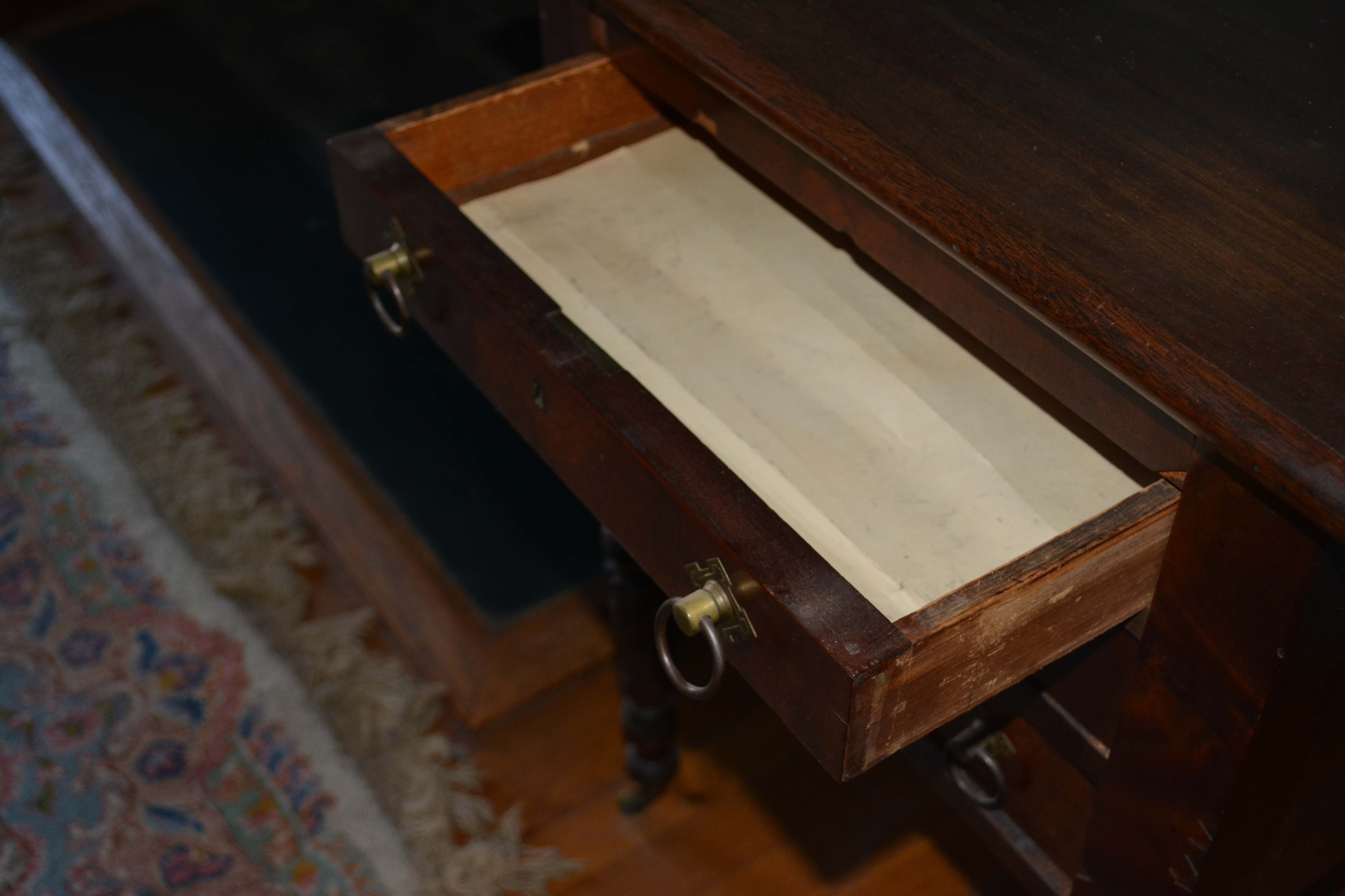 Antique American Empire Mahogany Worktable