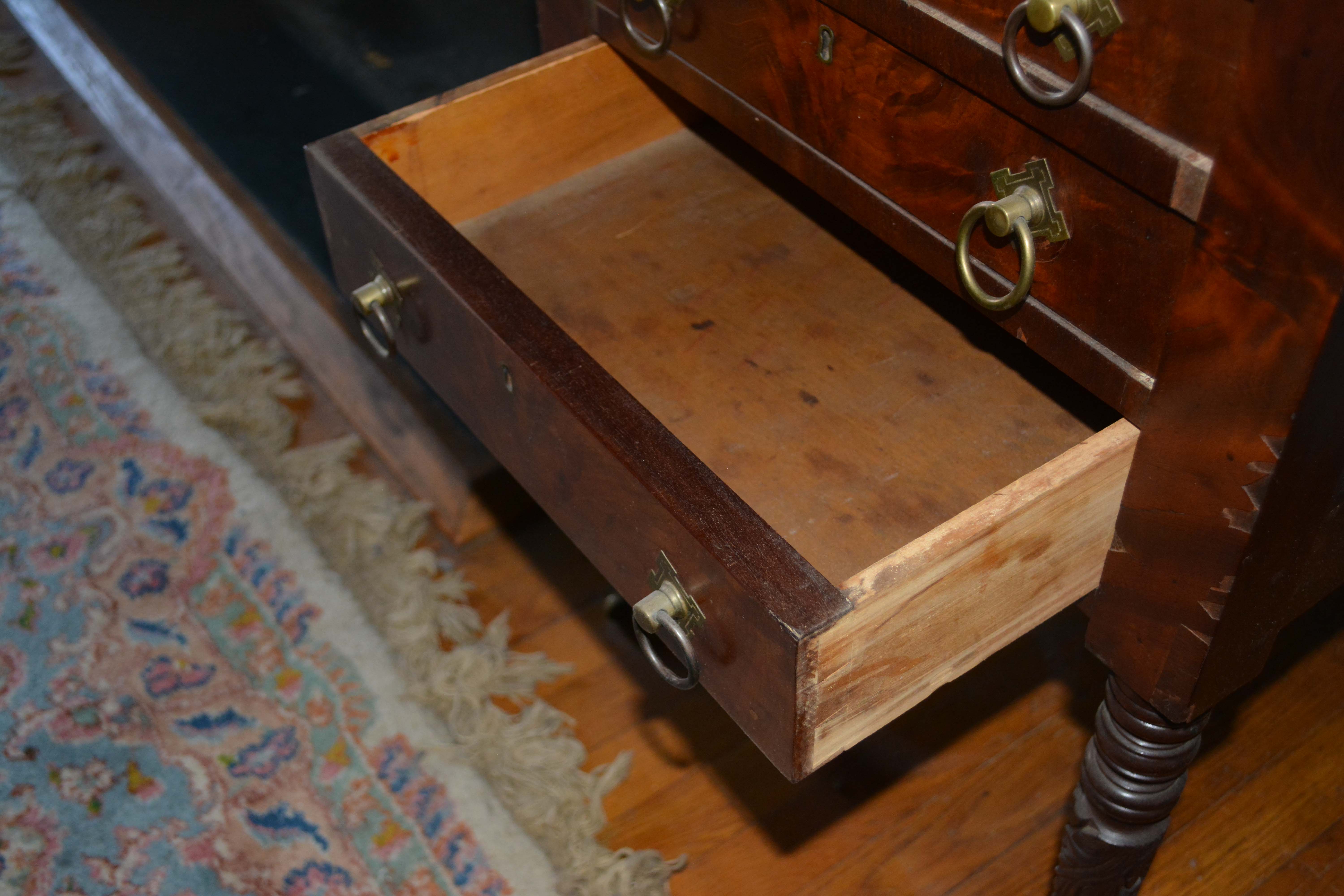 Antique American Empire Mahogany Worktable