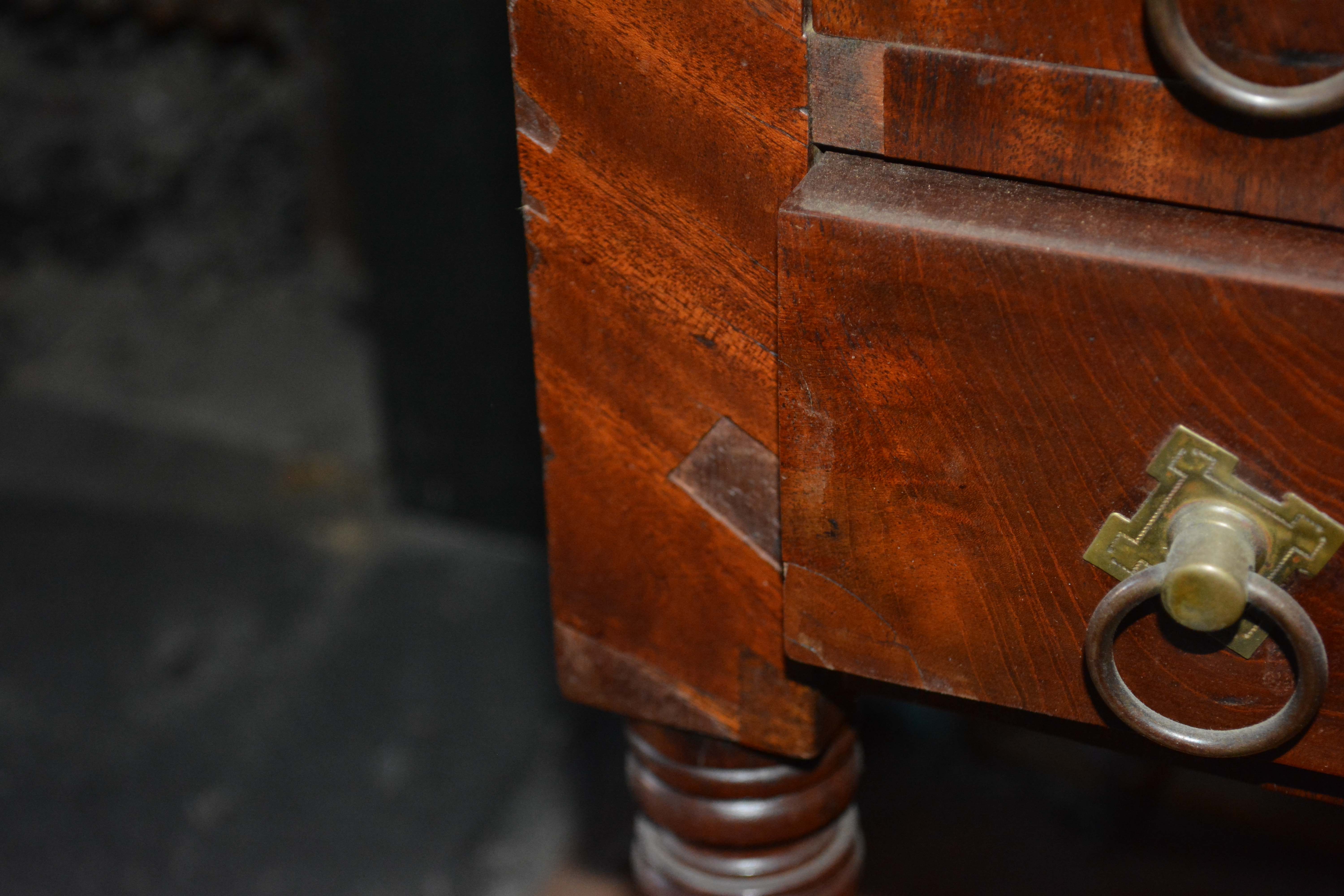 Antique American Empire Mahogany Worktable