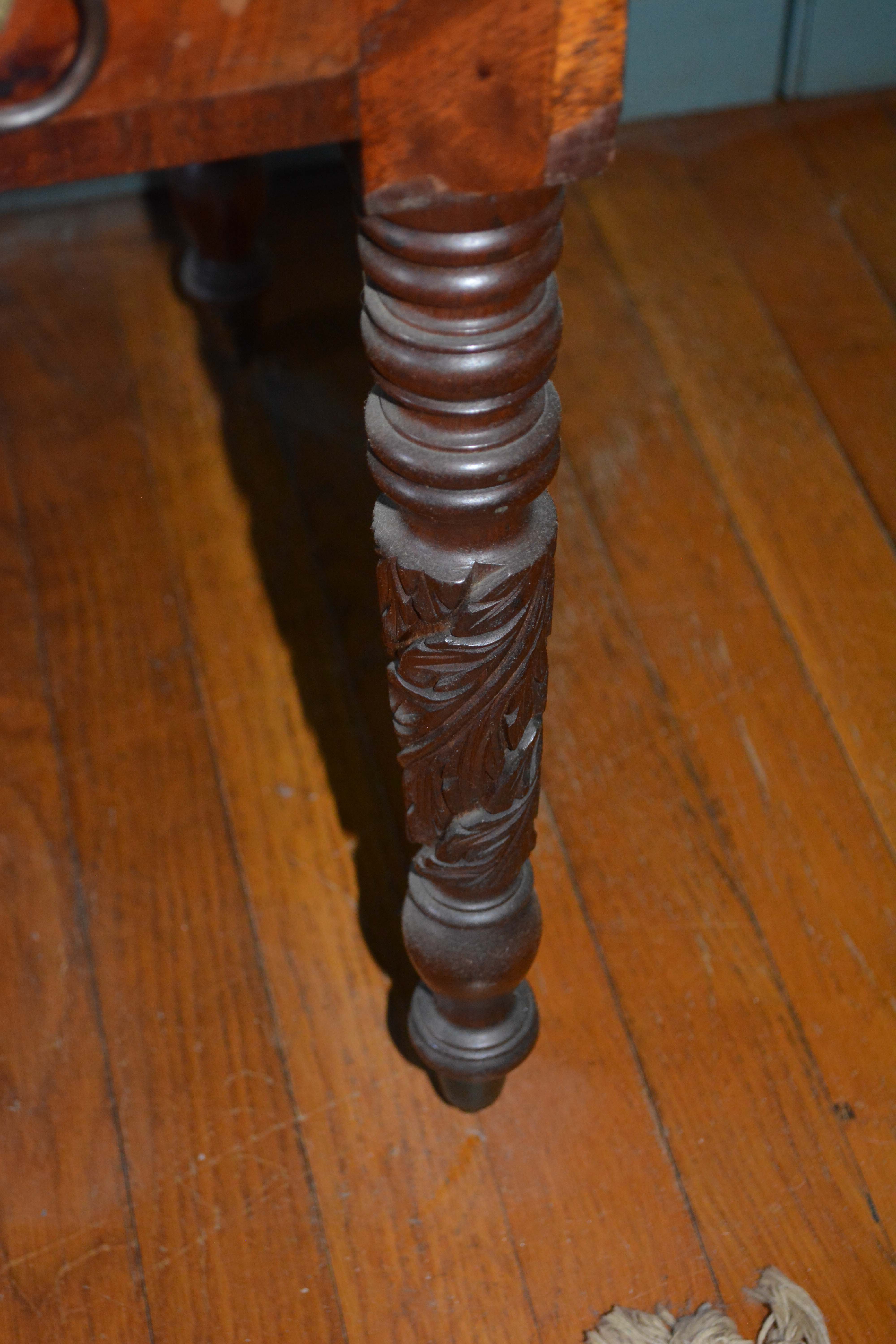 Antique American Empire Mahogany Worktable