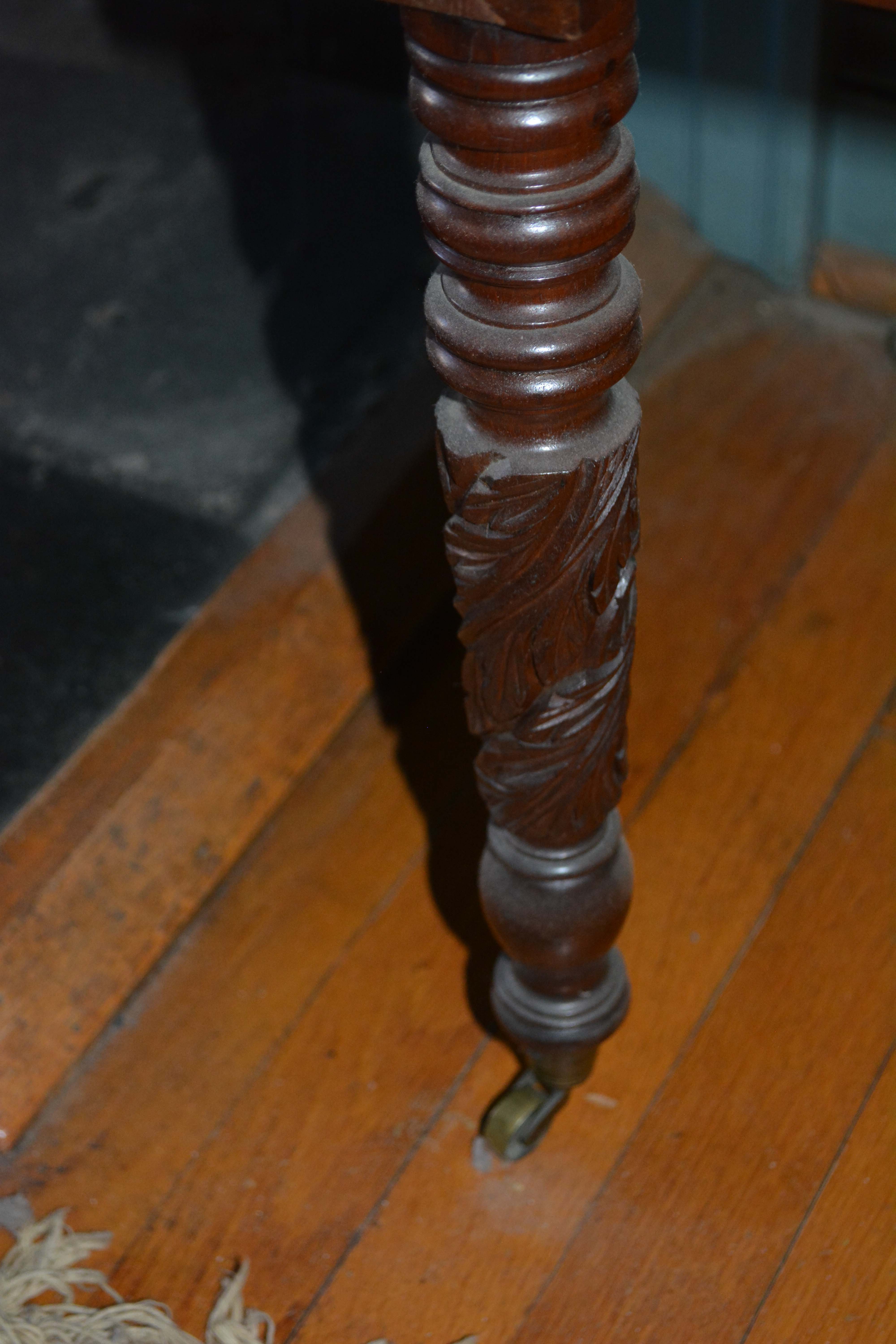 Antique American Empire Mahogany Worktable