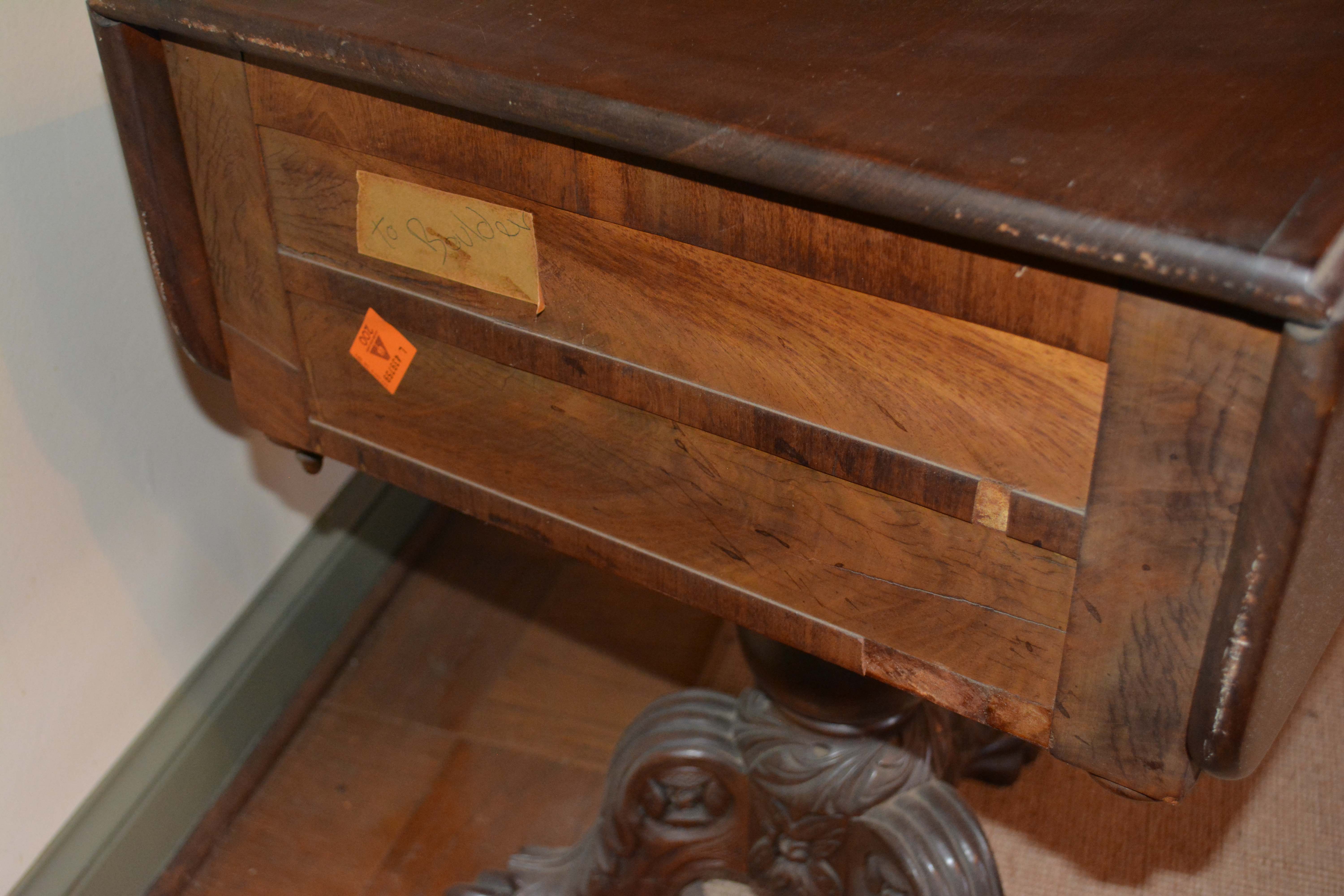 Antique American Empire Mahogany Worktable