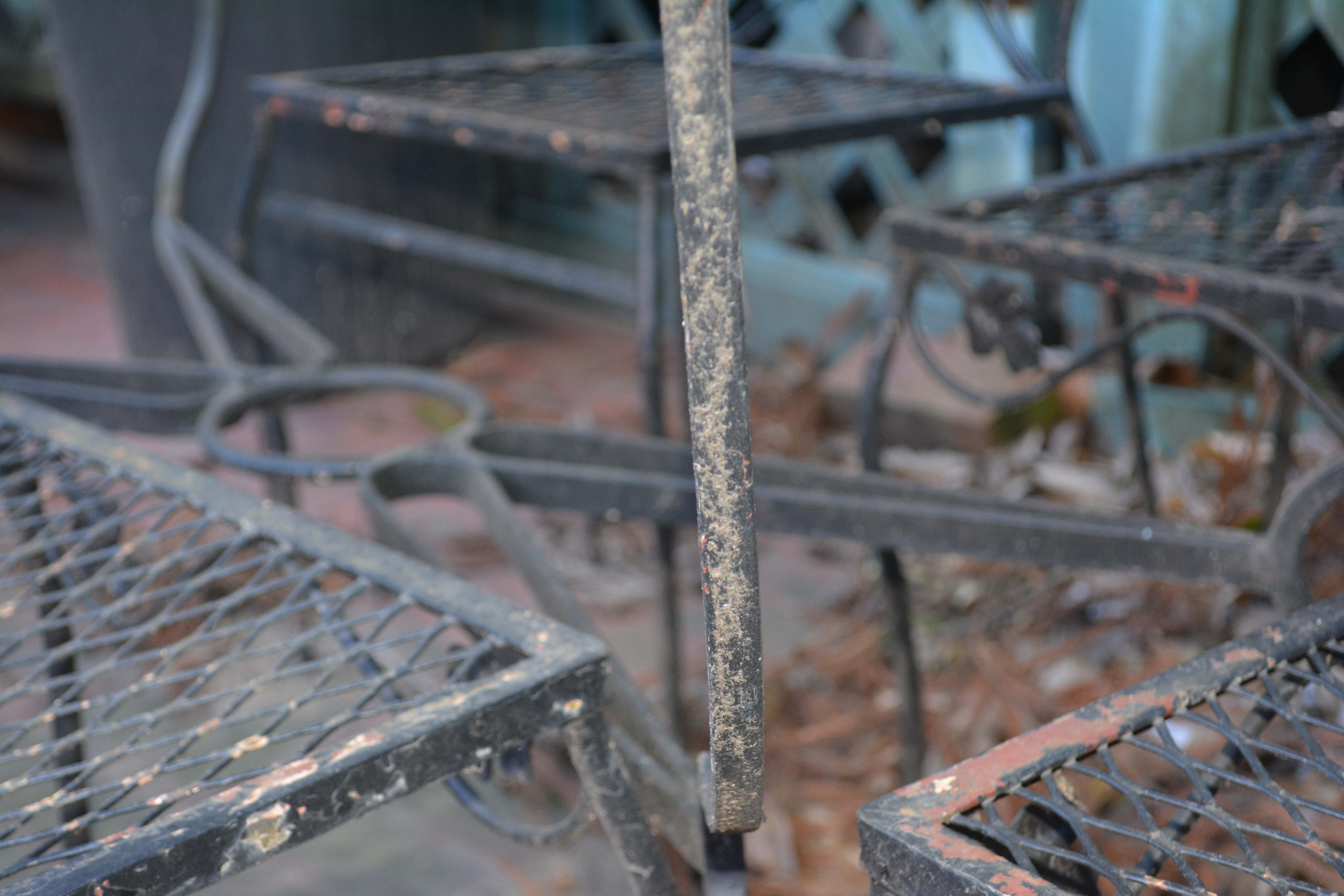 Outdoor Dining Set Including Table and Six Chairs