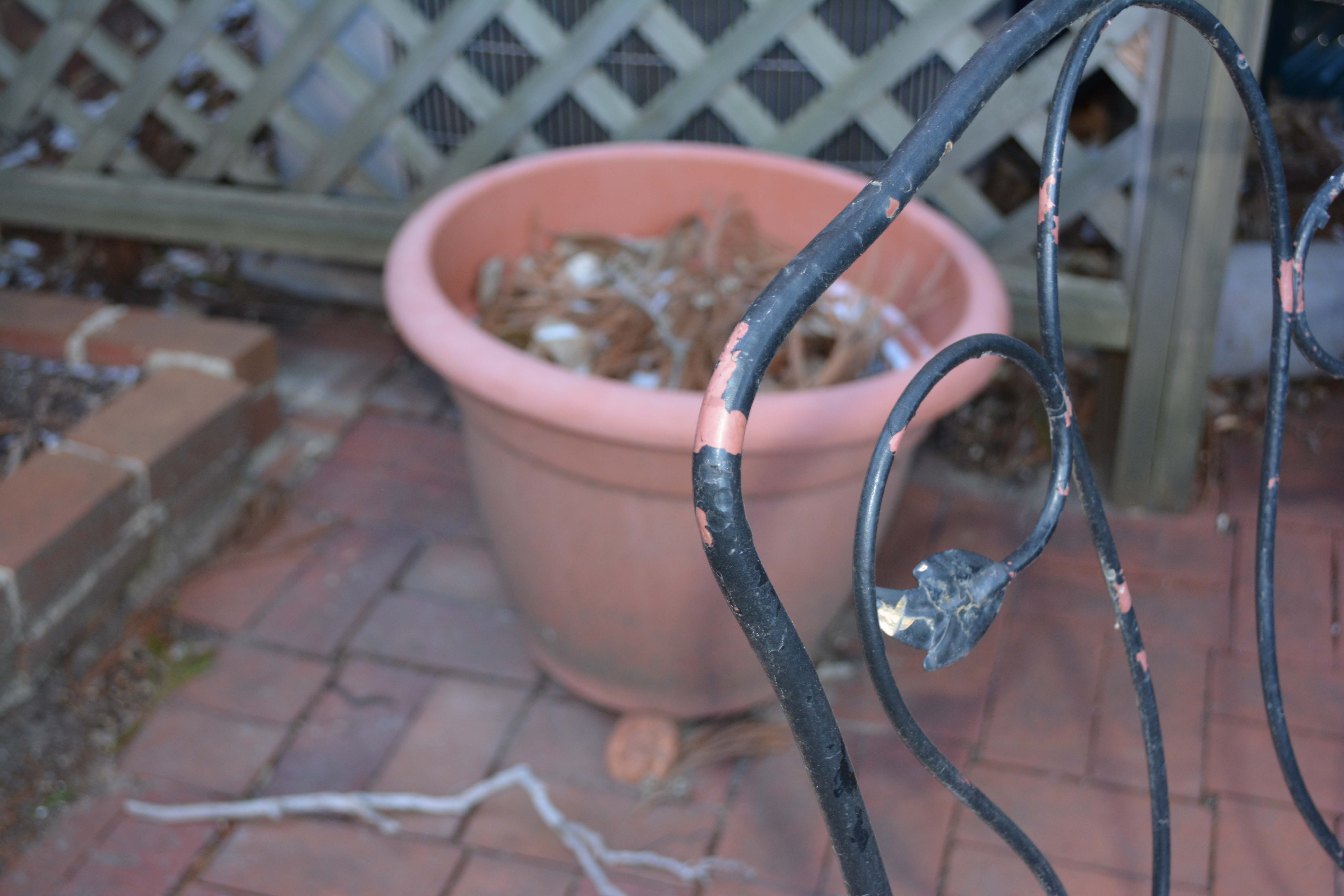 Outdoor Dining Set Including Table and Six Chairs