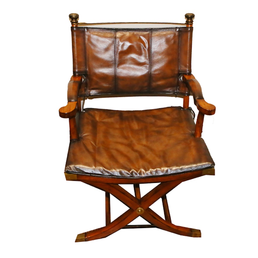 Empire Style Leather Accent Chair from Thomasville