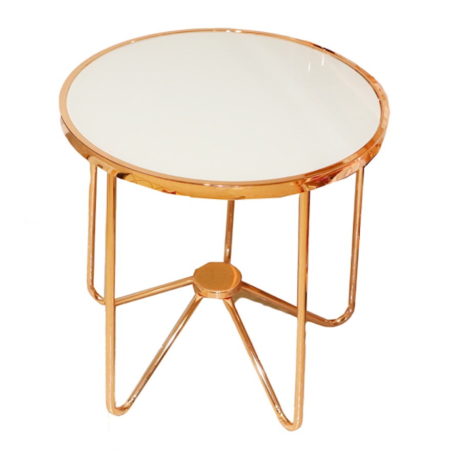 Copper Colored Accent Table