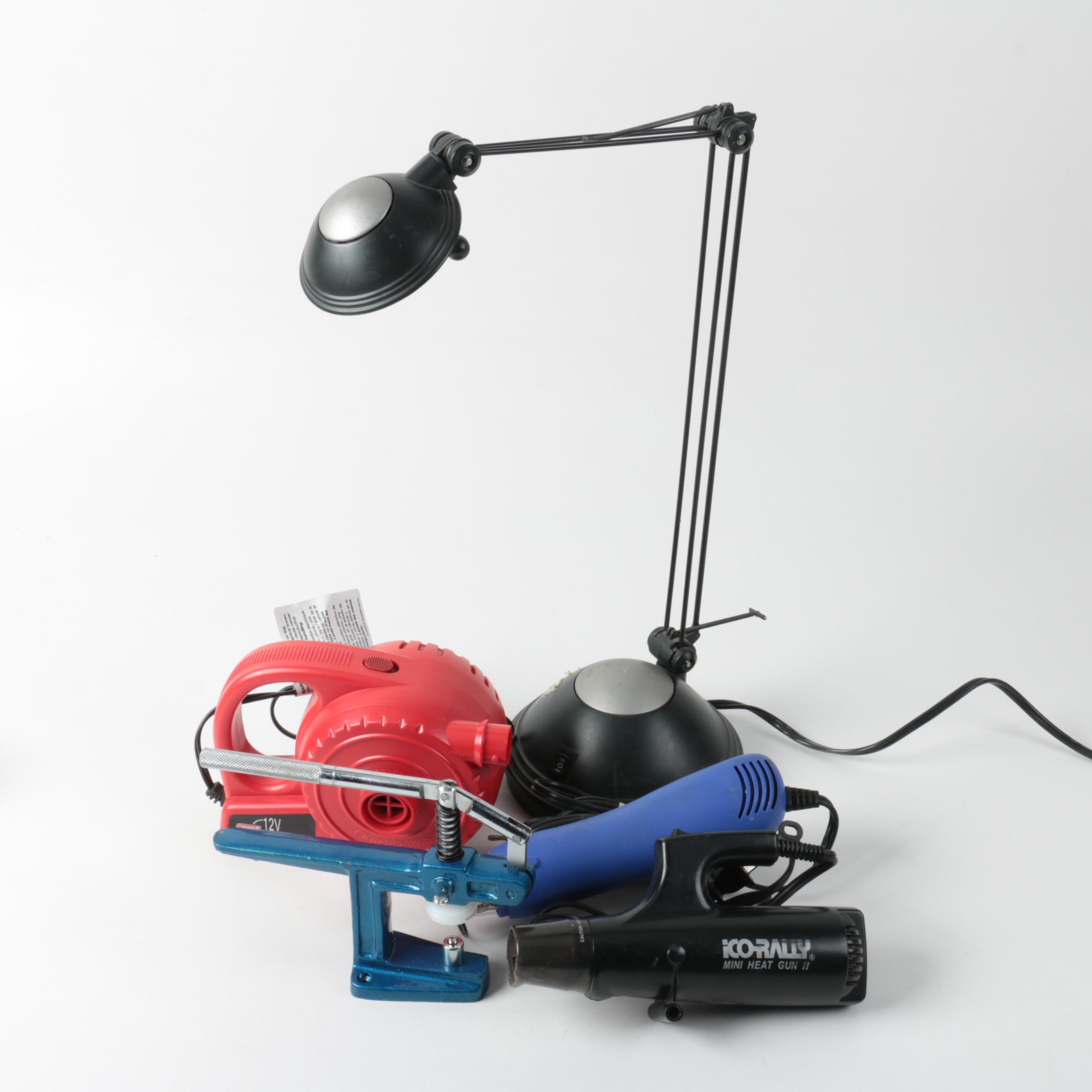 Workshop Tools and Table Lamp