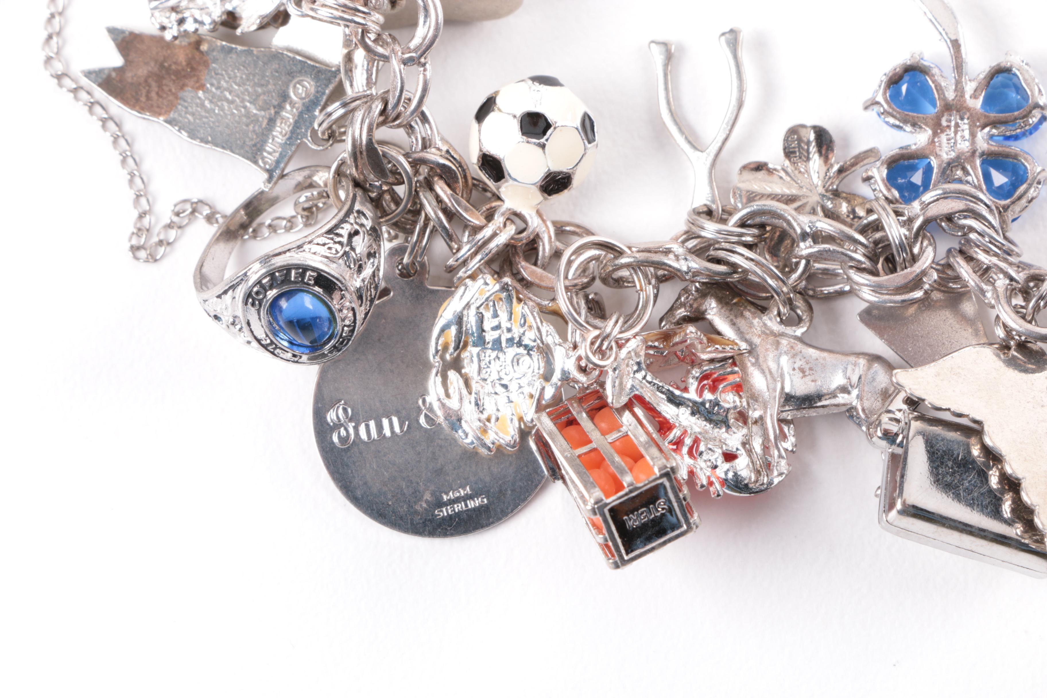 Sterling Silver Charm Bracelet