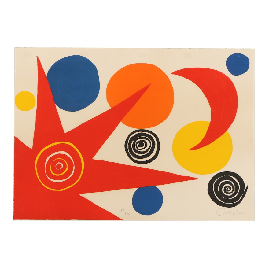 Alexander Calder Limited Edition Lithograph "La Mémoire Élémentaire"