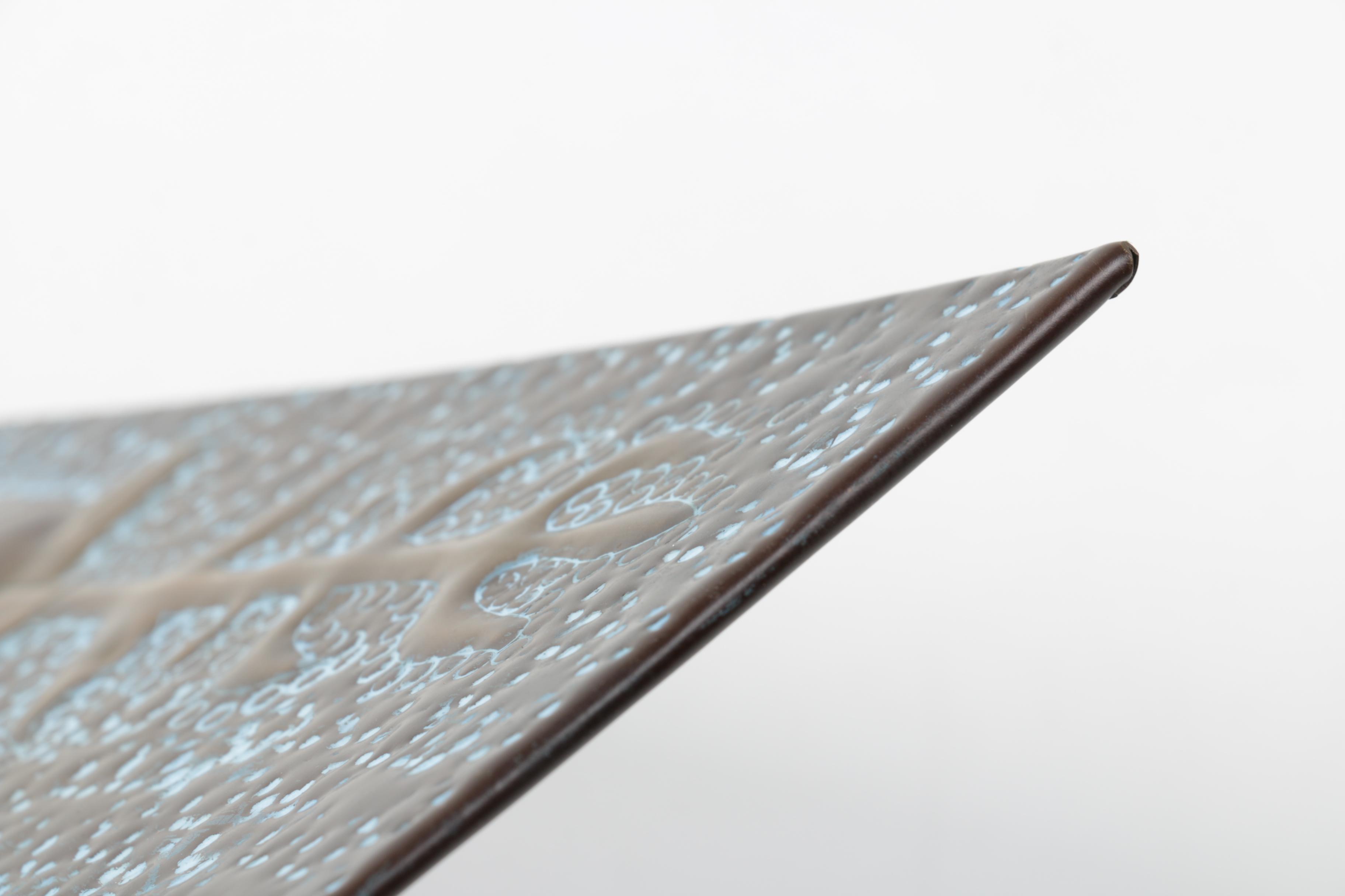 Russian Hammered Brass Wall Plaque of Female Figure