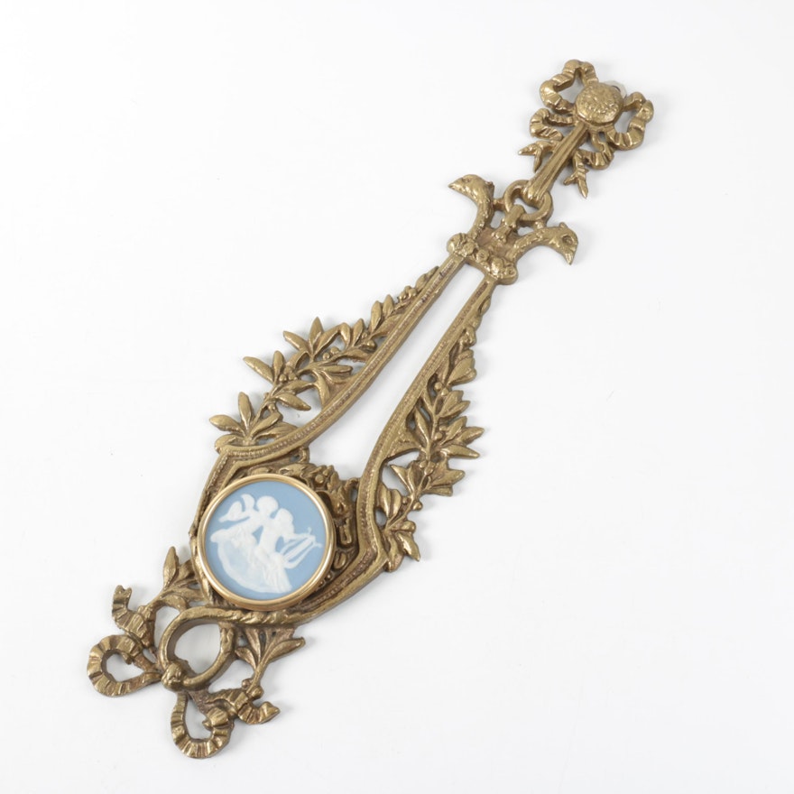 Limoges Cameo And Brass-Tone Wall Hanging