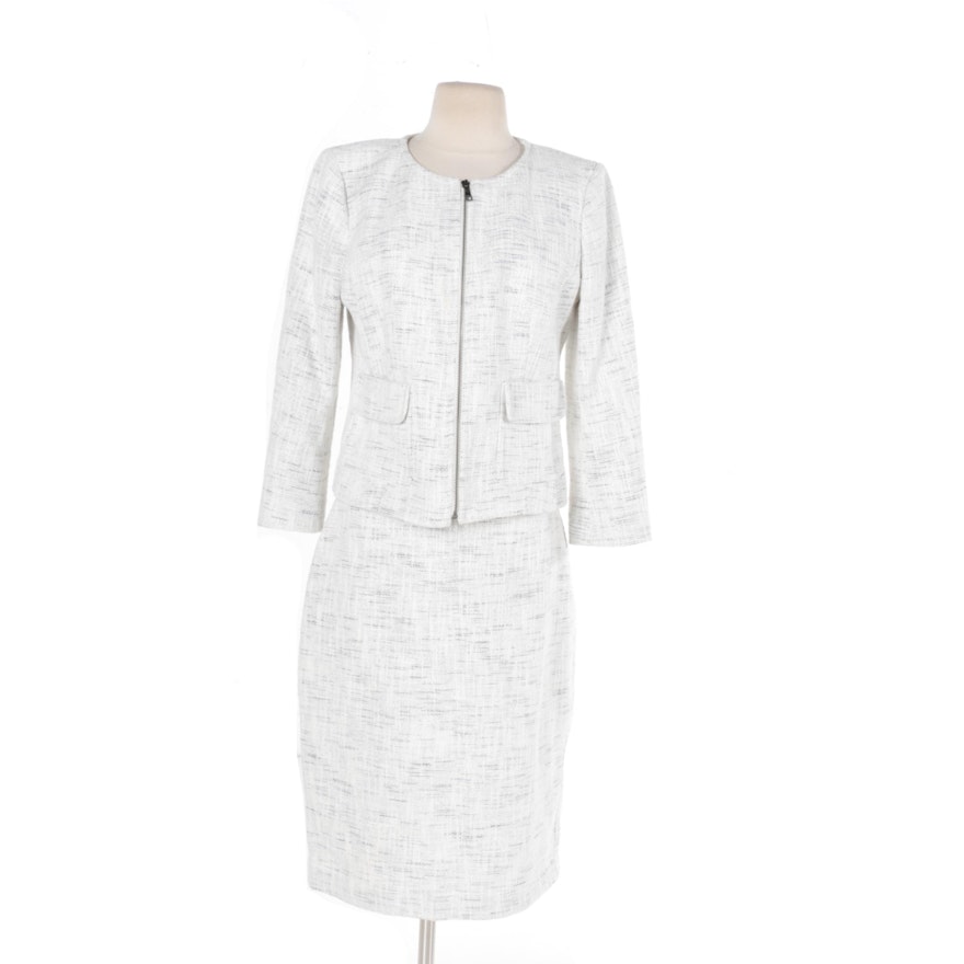 Ann Taylor White Skirt Suit