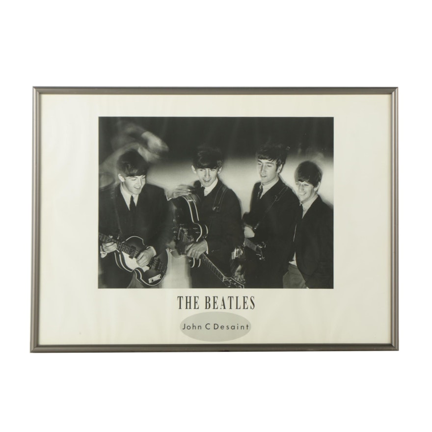 Halftone Print on Paper After John C. Desaint Photograph of the Beatles