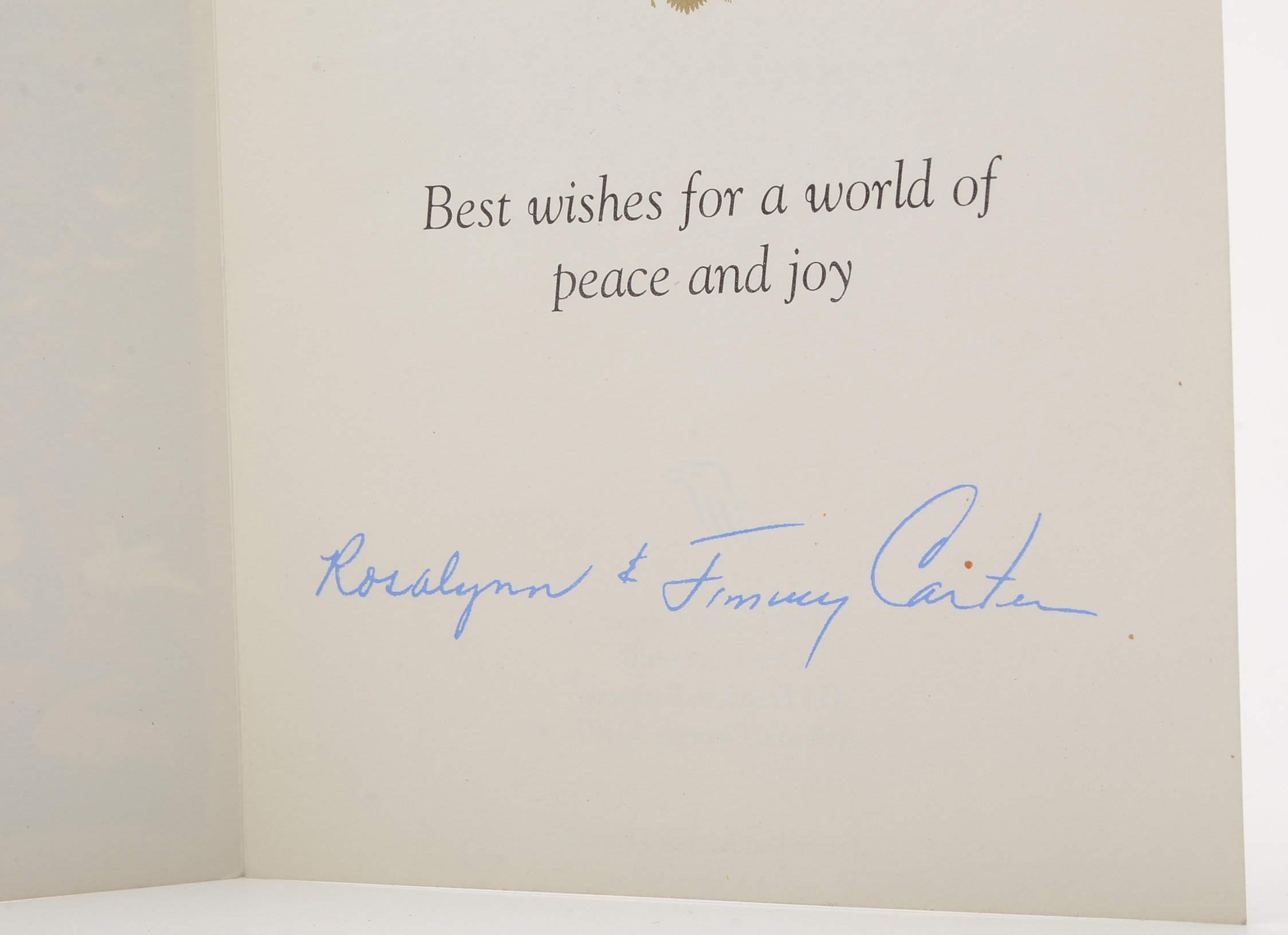 Christmas Card from President Jimmy Carter and Rosalyn Carter