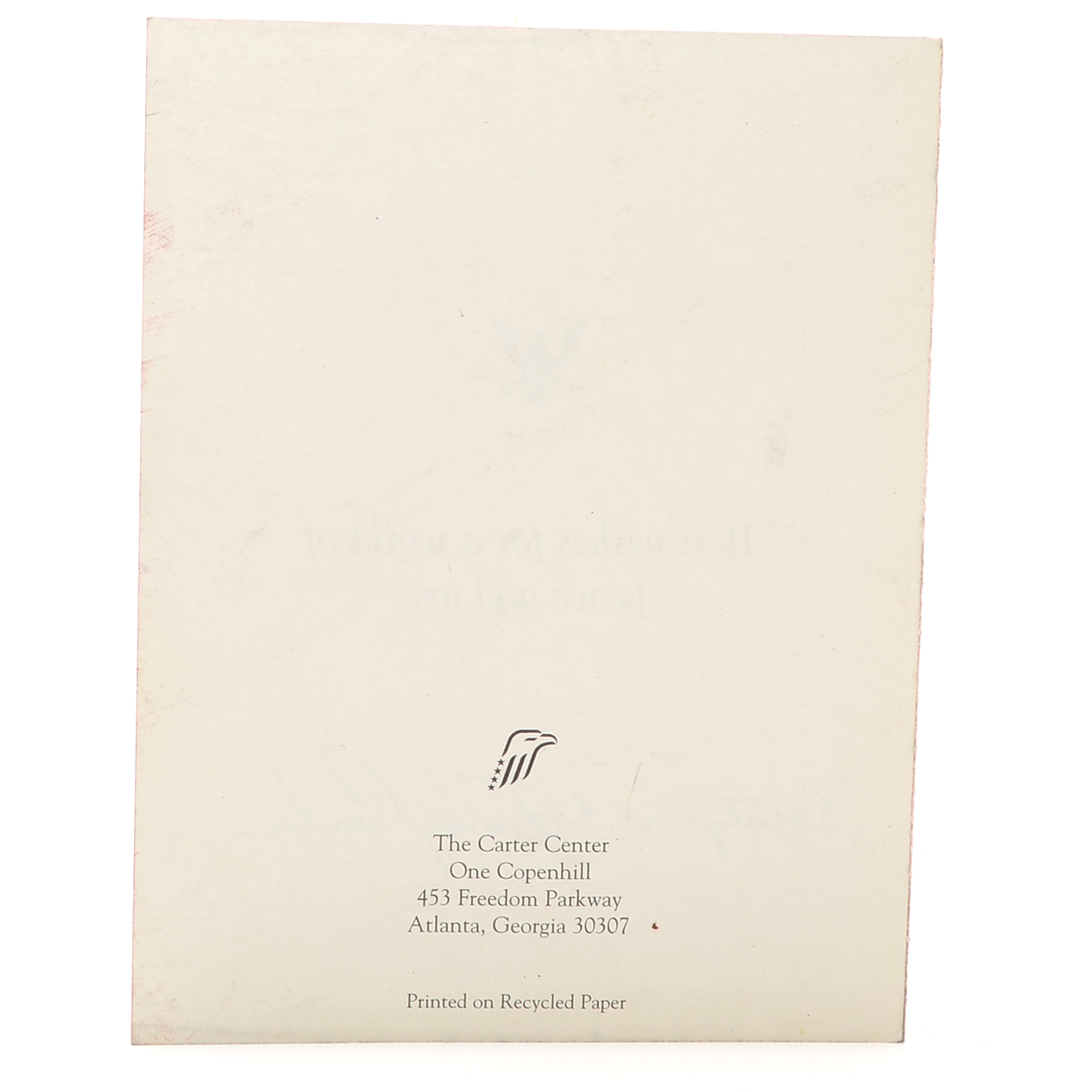 Christmas Card from President Jimmy Carter and Rosalyn Carter