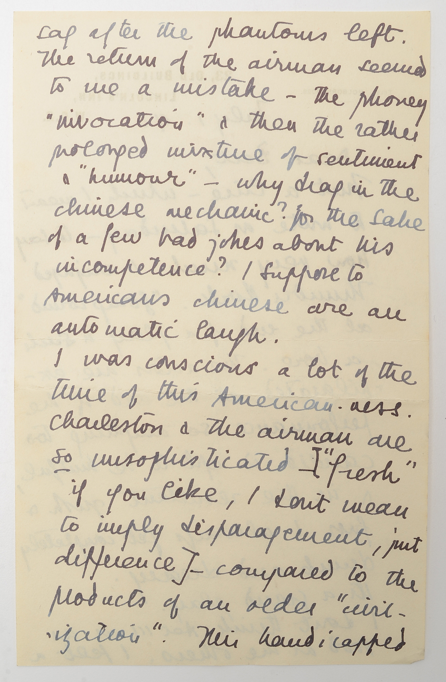 1940 Letter from Tyrone Guthrie to Herbert Marshall
