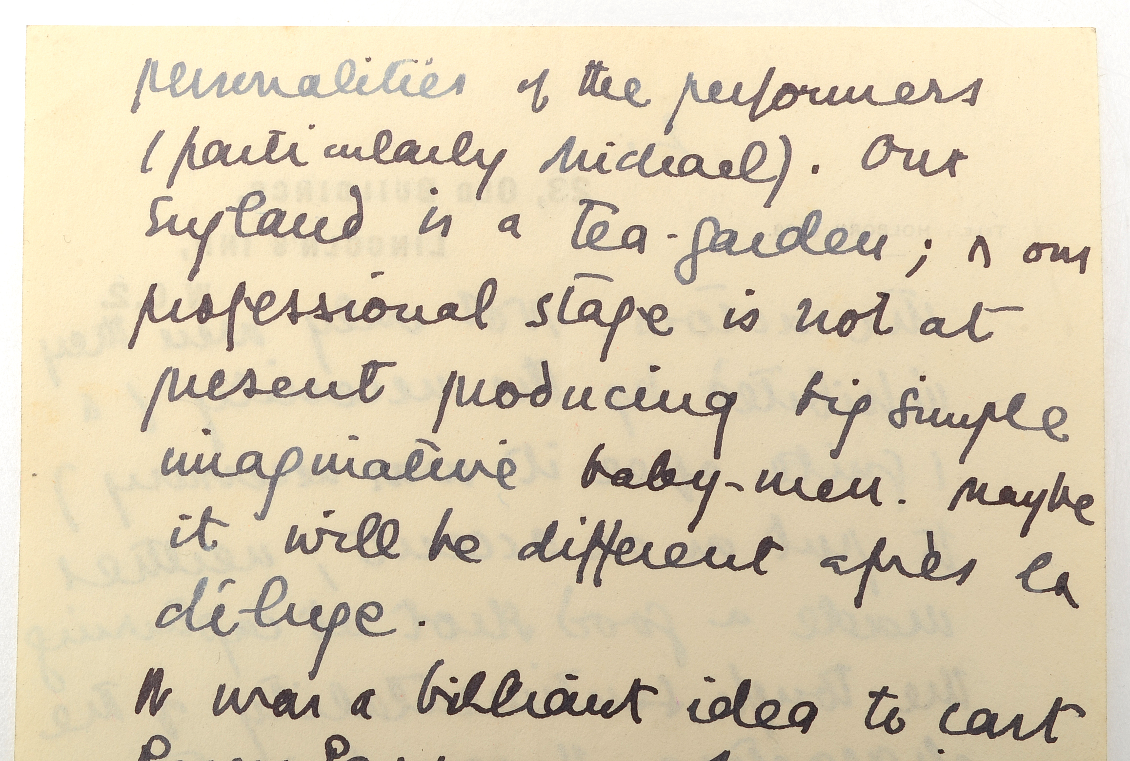 1940 Letter from Tyrone Guthrie to Herbert Marshall
