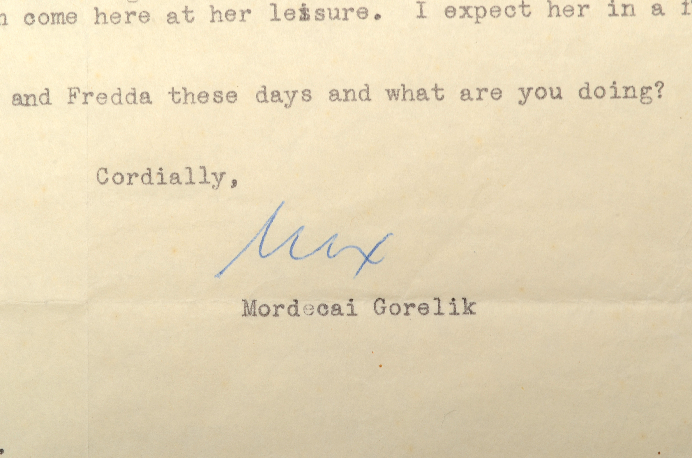 Three Letters From Modecai Gorelik Circa 1940