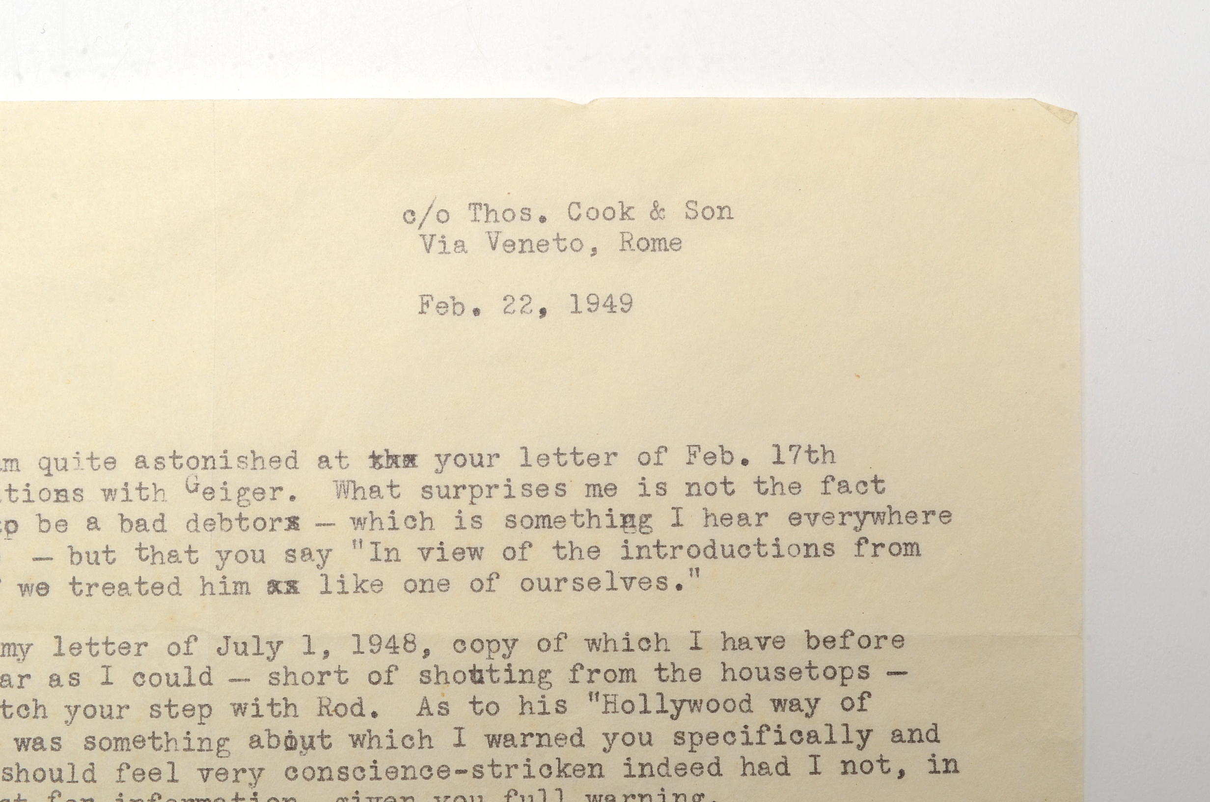 Three Letters From Modecai Gorelik Circa 1940