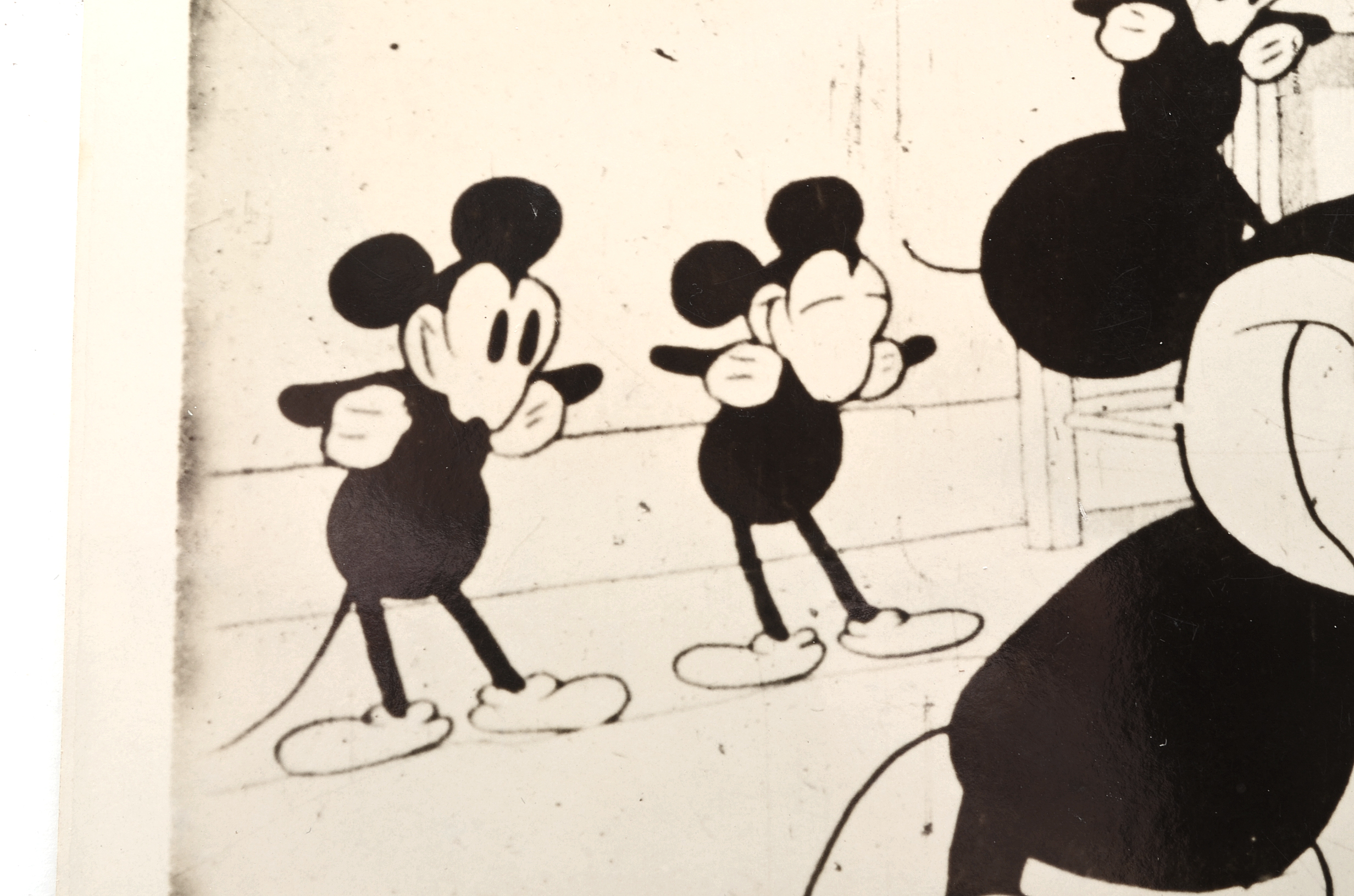 Early 20th Century Photograph of Mickey Mouse and Disney Film Catalog Sheet