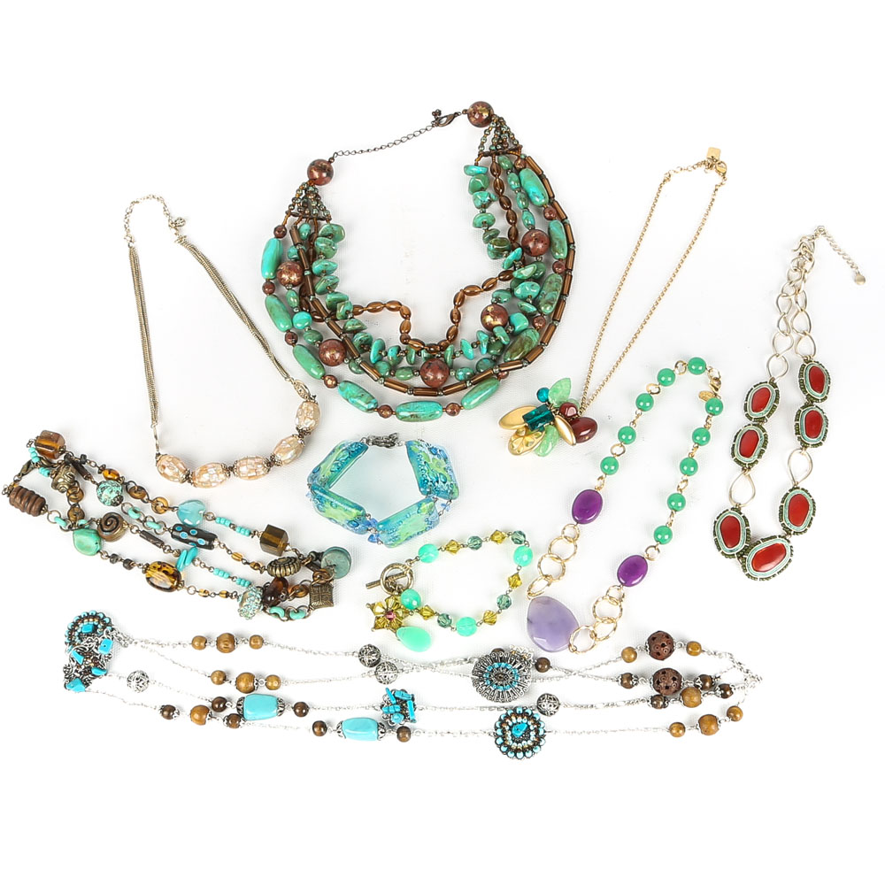 Beaded Necklace and Bracelet Assortment