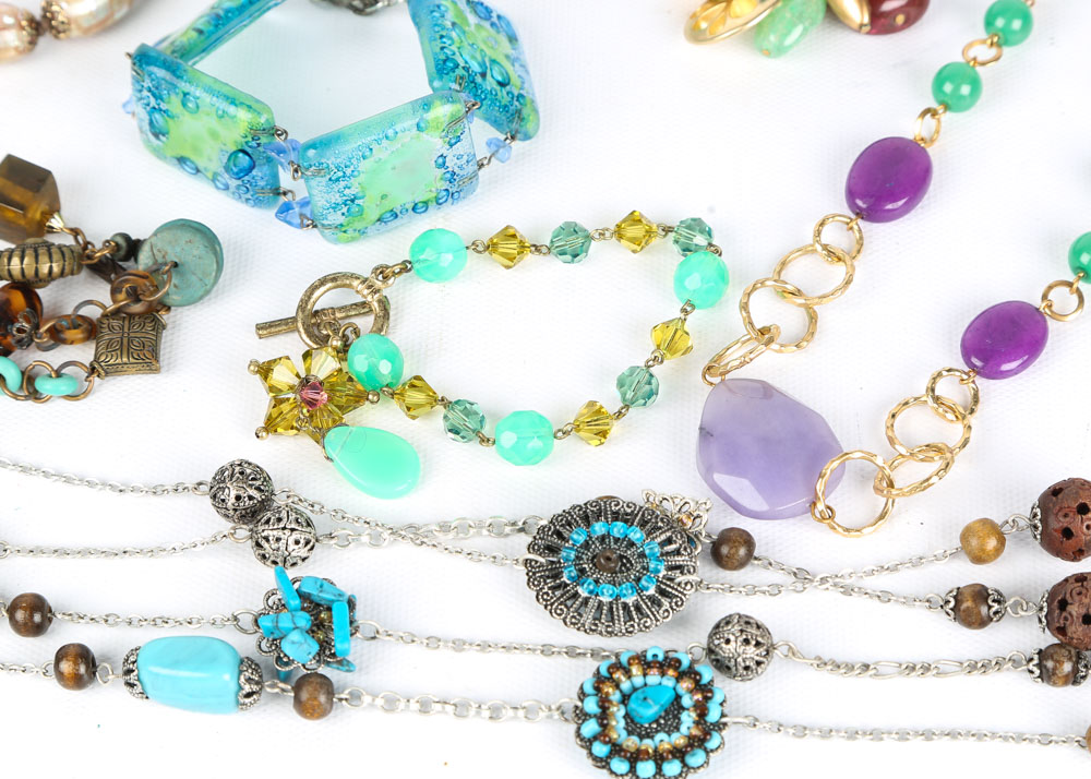 Beaded Necklace and Bracelet Assortment