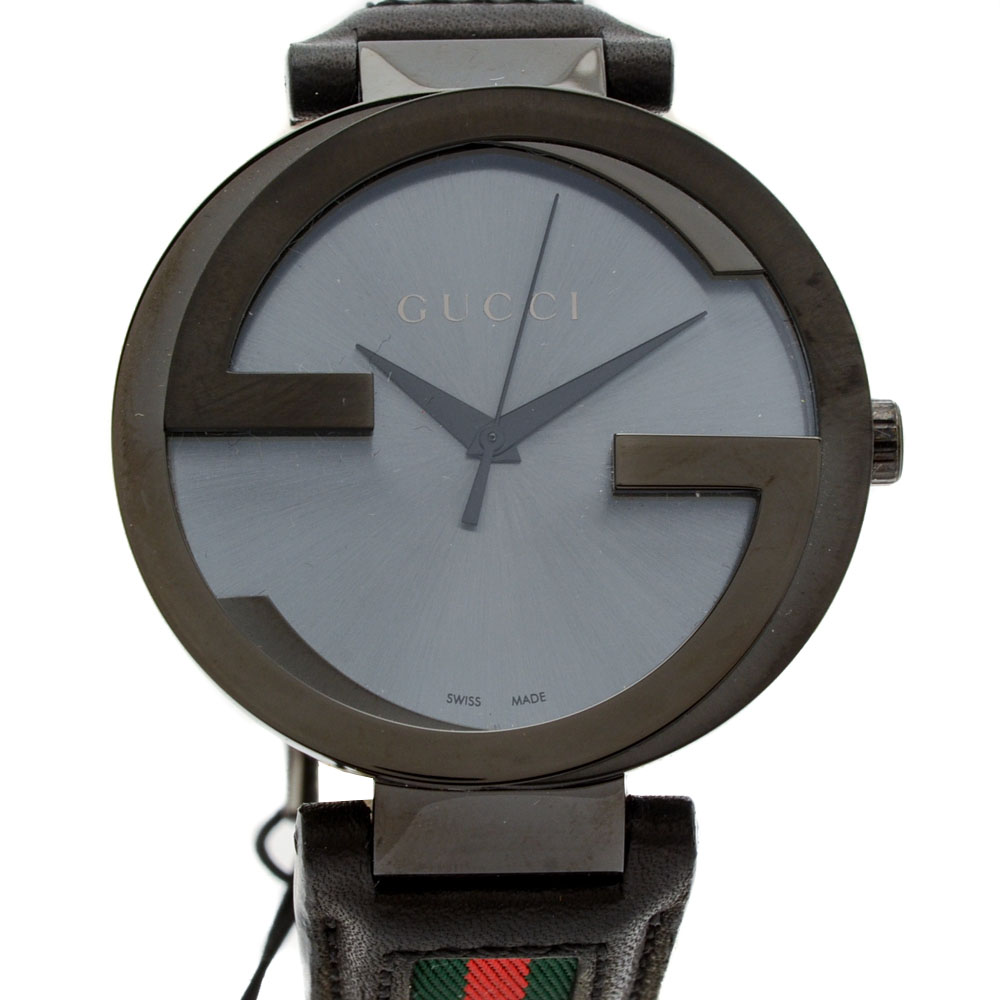 Gucci Watch with Interlocking Logo Bezel