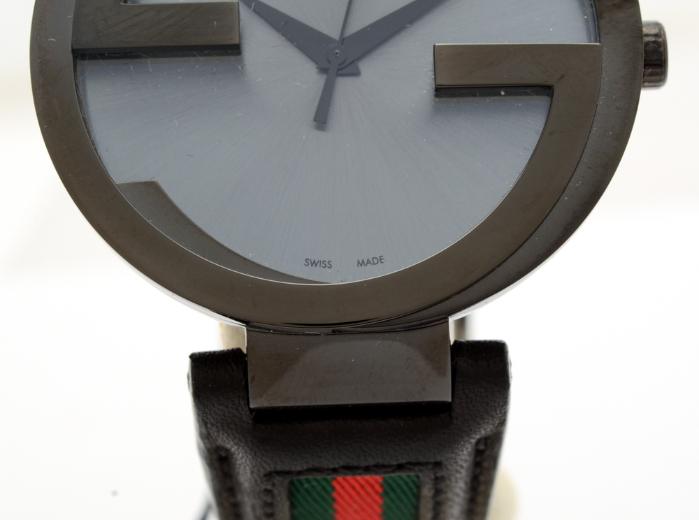 Gucci Watch with Interlocking Logo Bezel