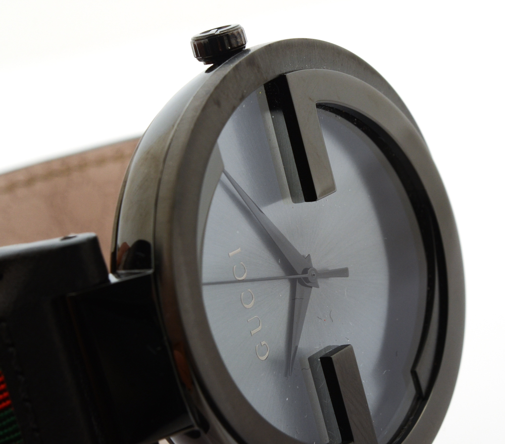 Gucci Watch with Interlocking Logo Bezel