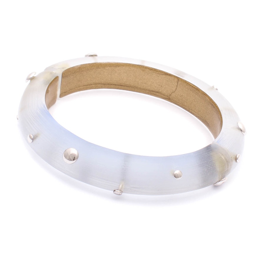 Alexis Bittar Lucite Hinged Bangle Bracelet