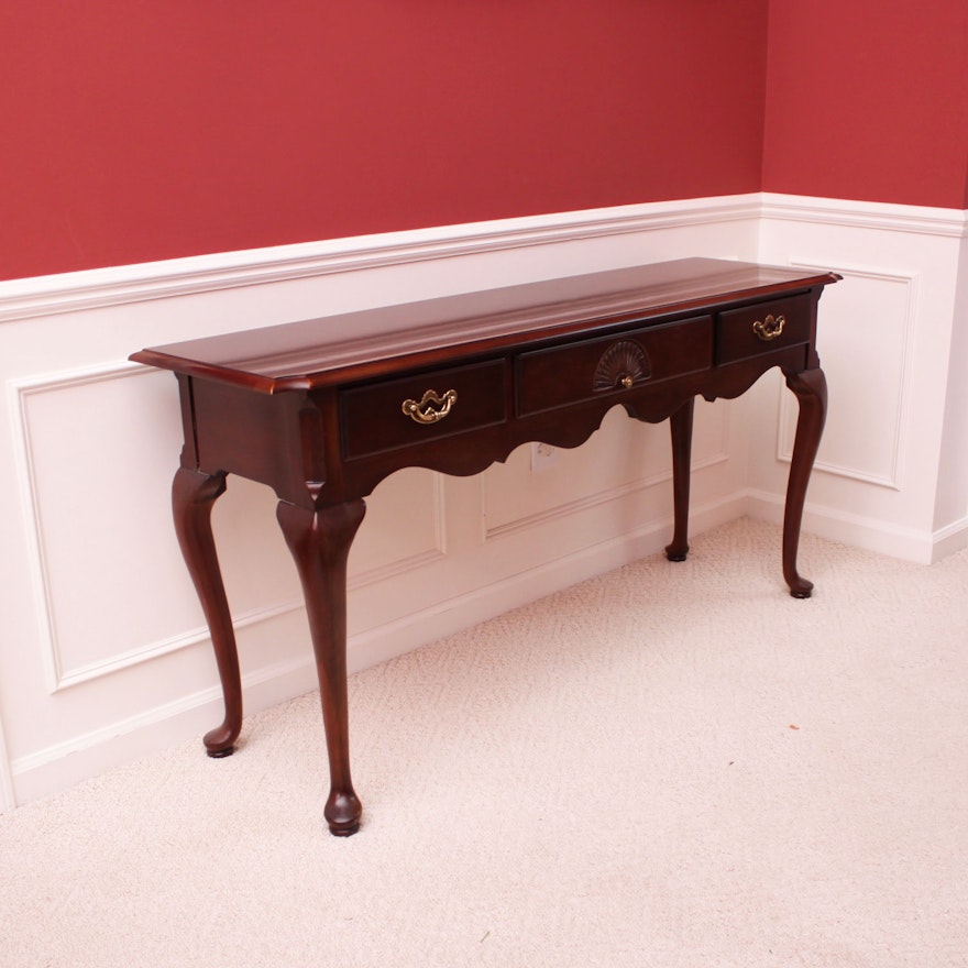 Queen Anne Style Console Table By