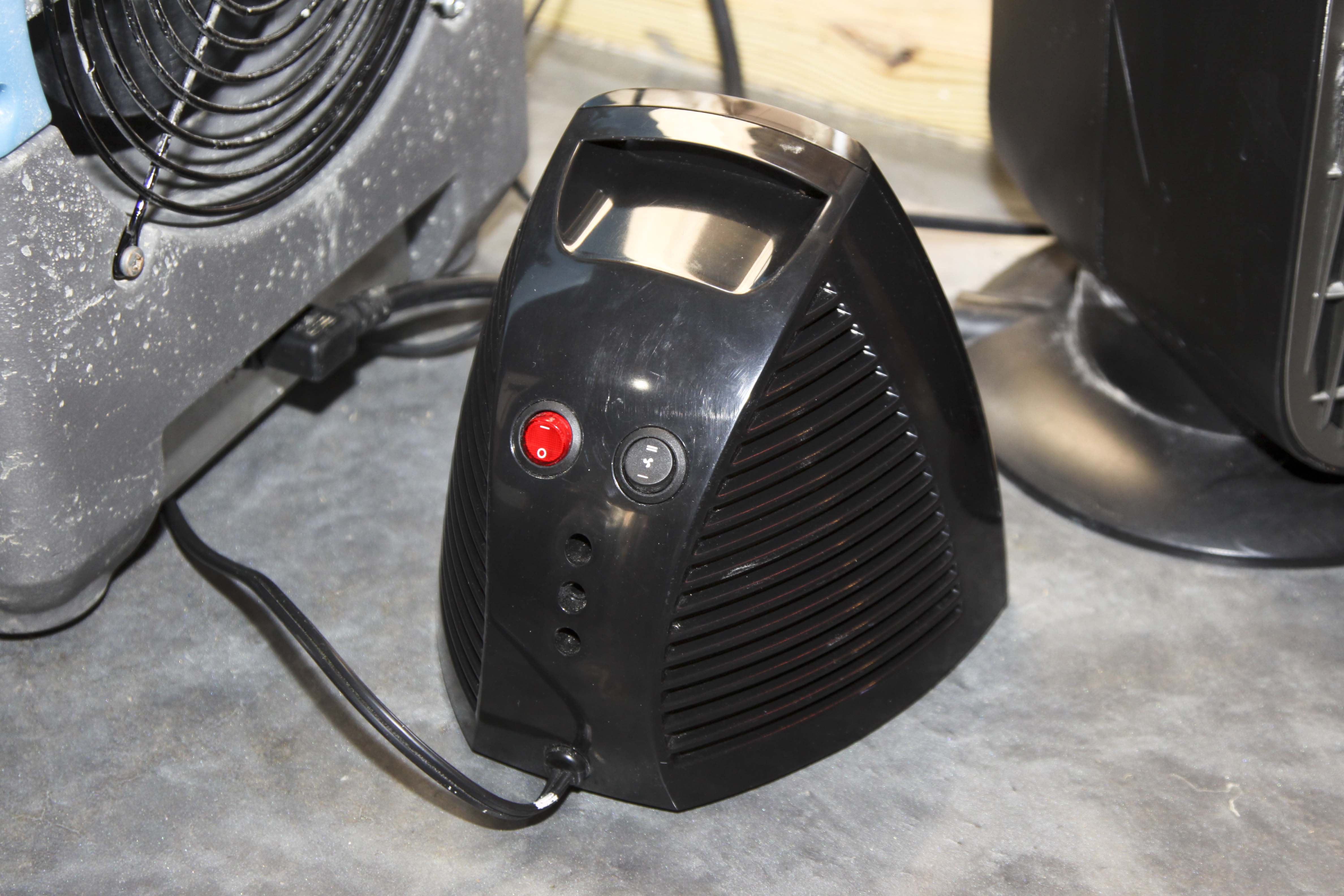 Revolution LGR Dehumidifier and Two Fans
