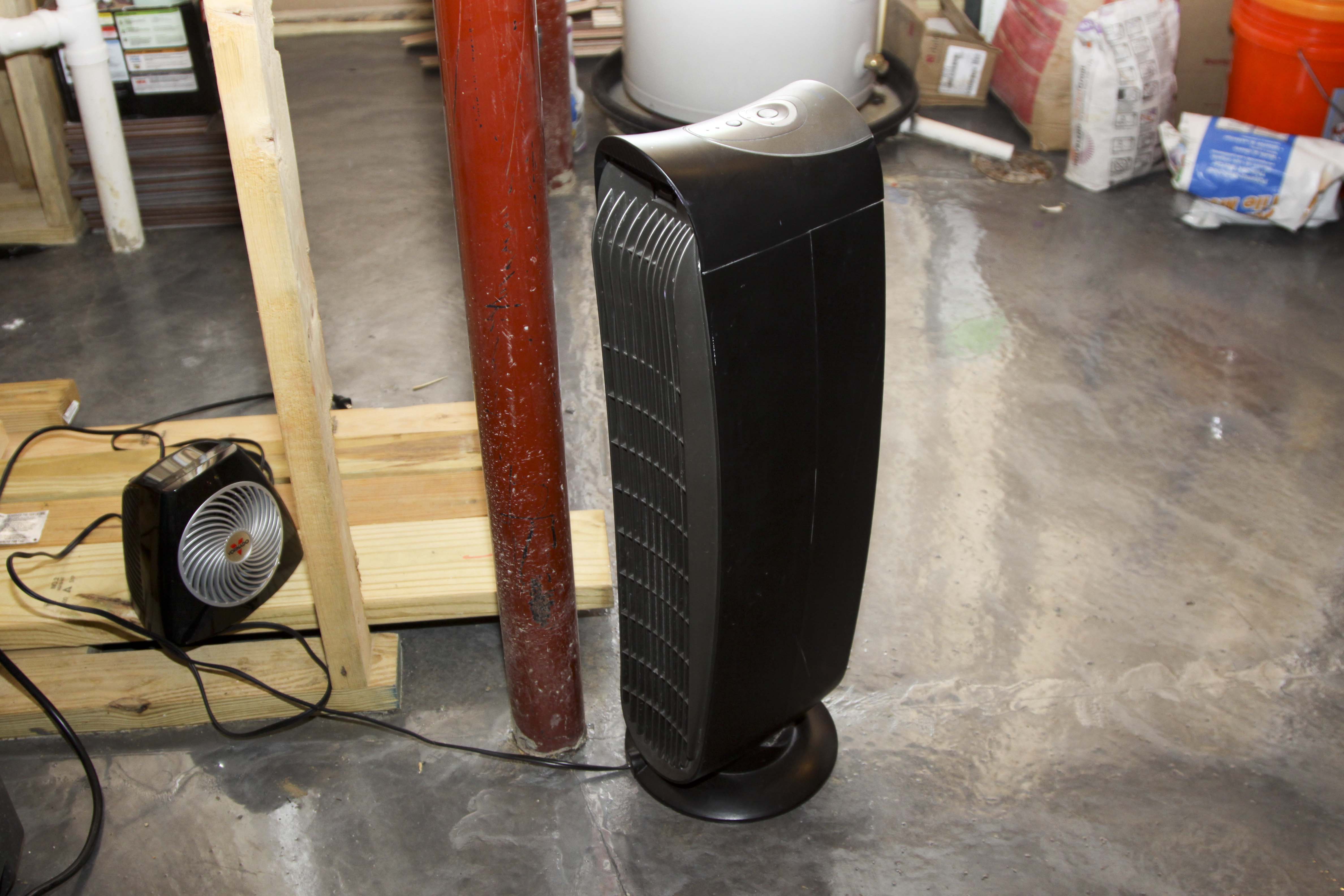 Revolution LGR Dehumidifier and Two Fans