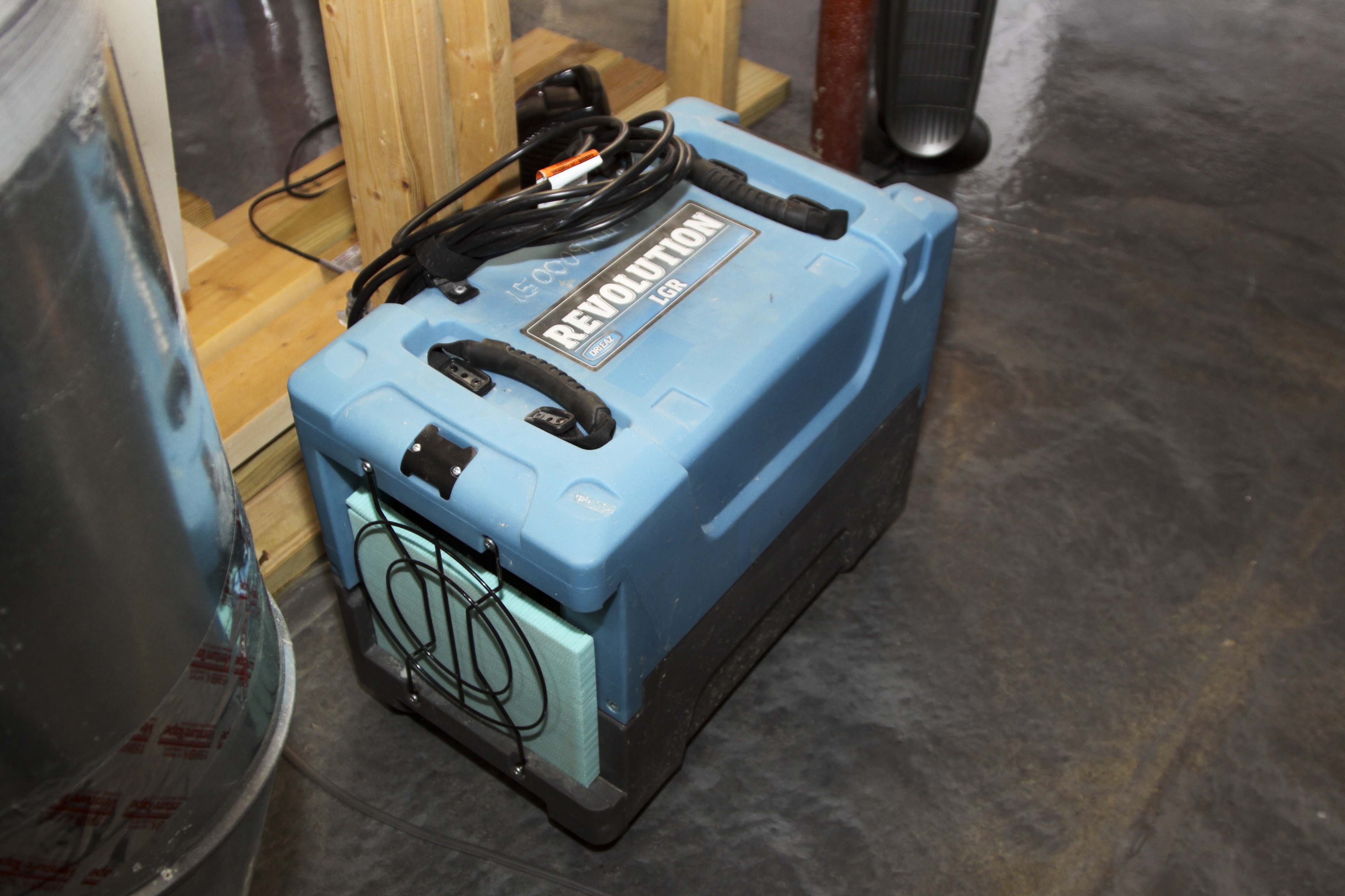 Revolution LGR Dehumidifier and Two Fans