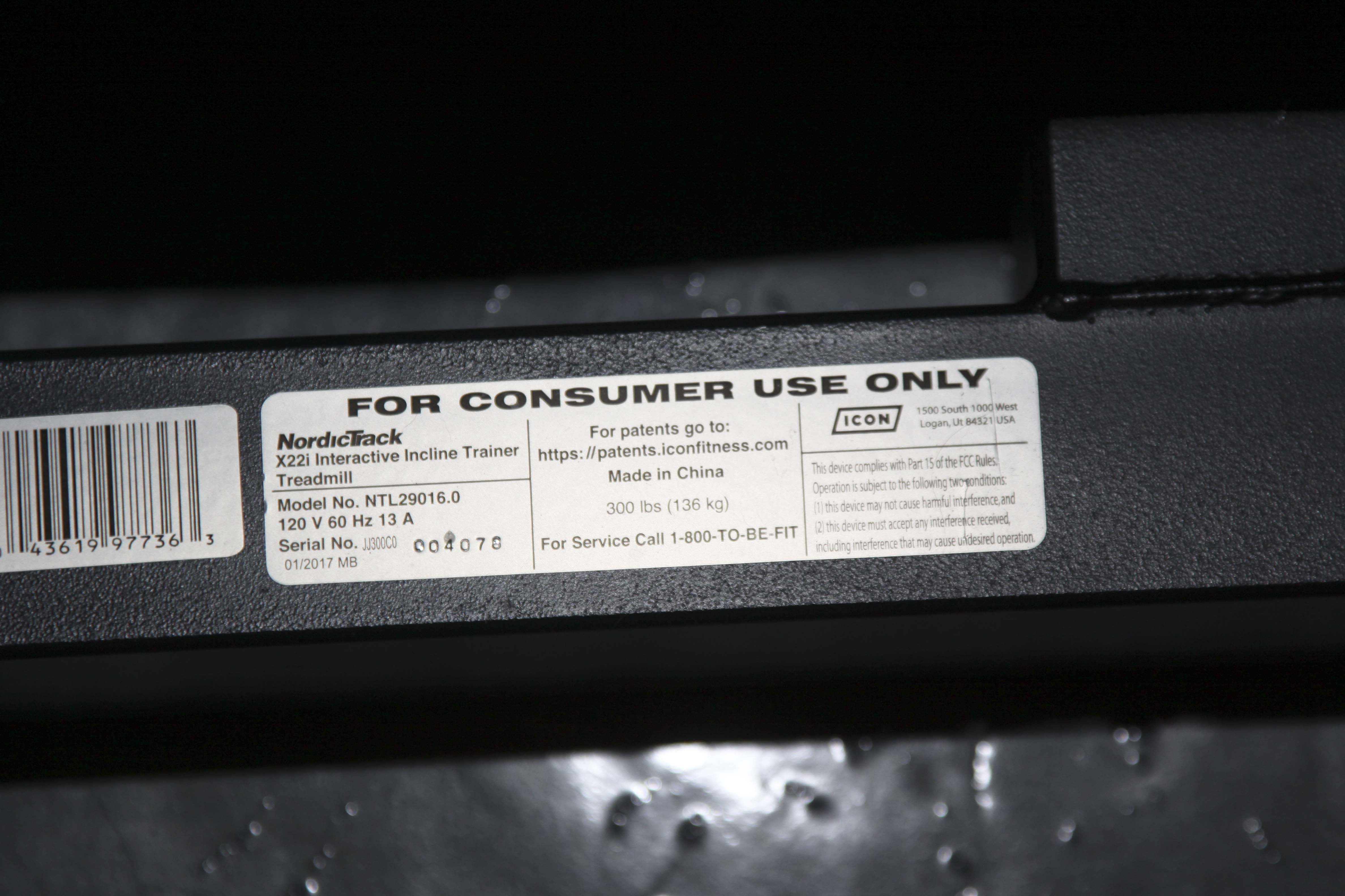 Nordic Track X22i Incline Trainer and Weights