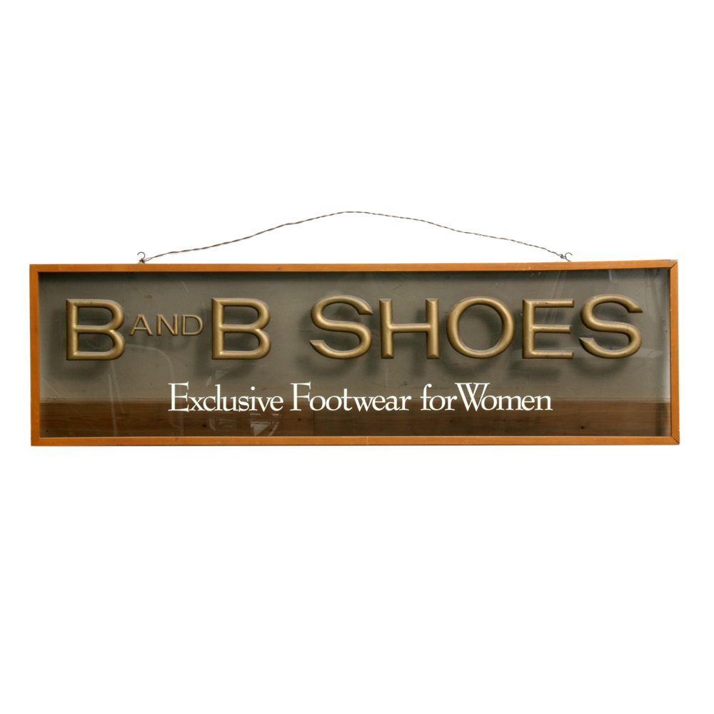 Vintage B and B Shoes Sign