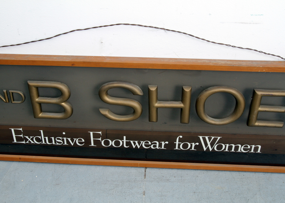Vintage B and B Shoes Sign
