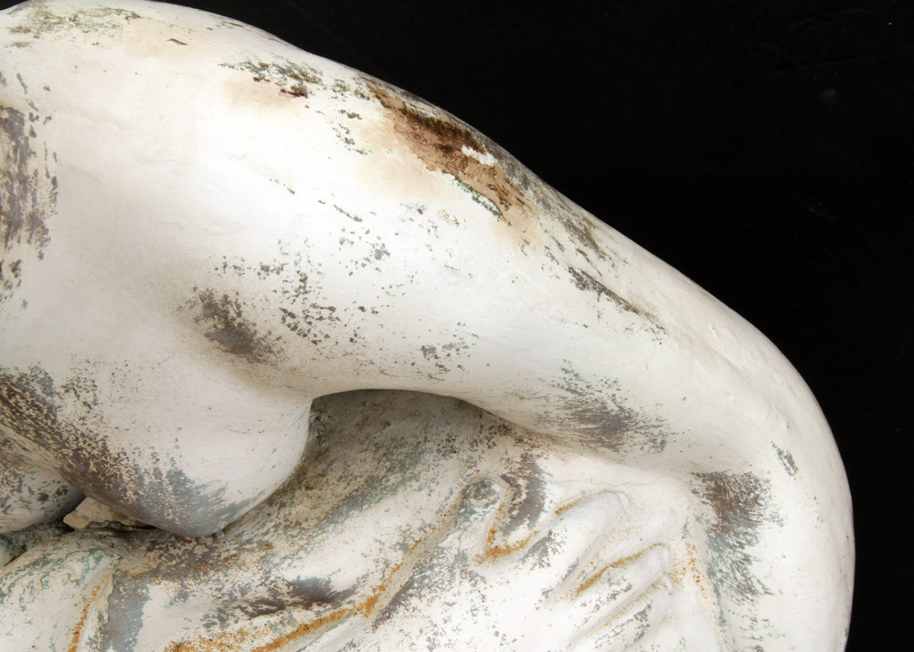 Concrete Statue of Classical Female Figure Pouring Water from a Vessel