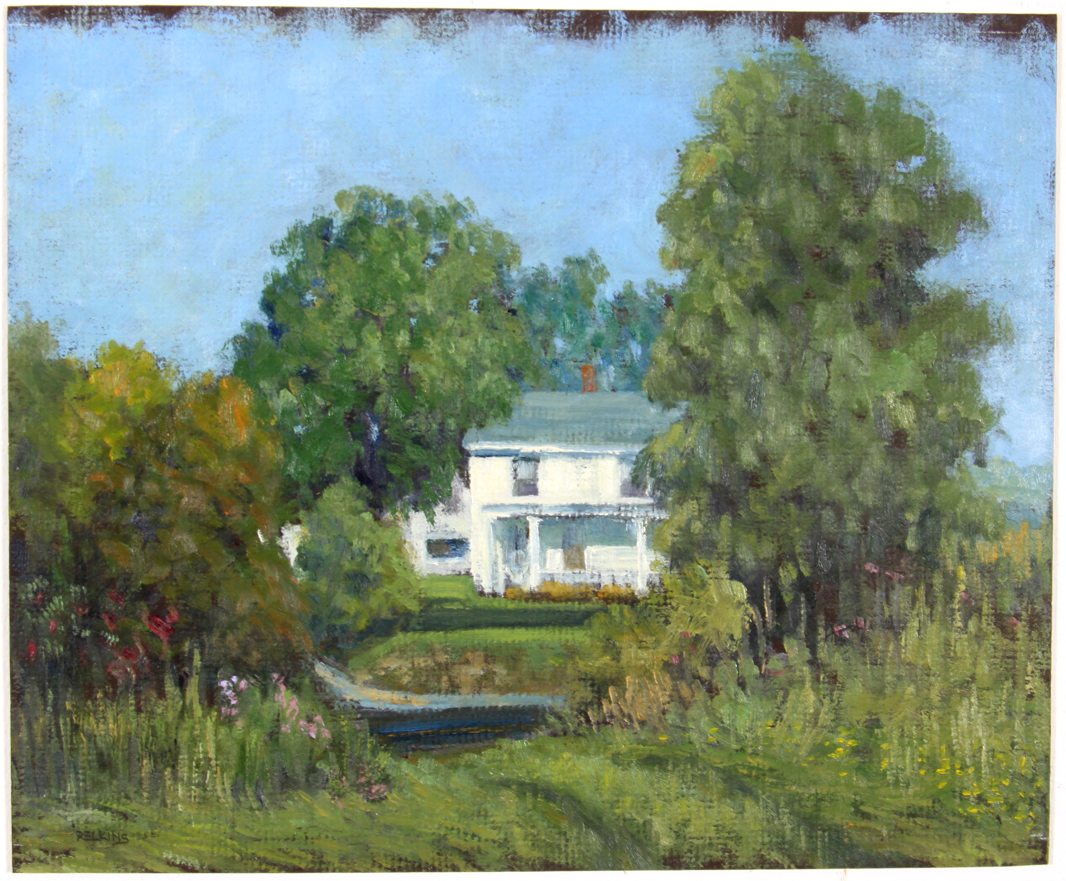 Ron Elkins Oil on Board "August Morning"