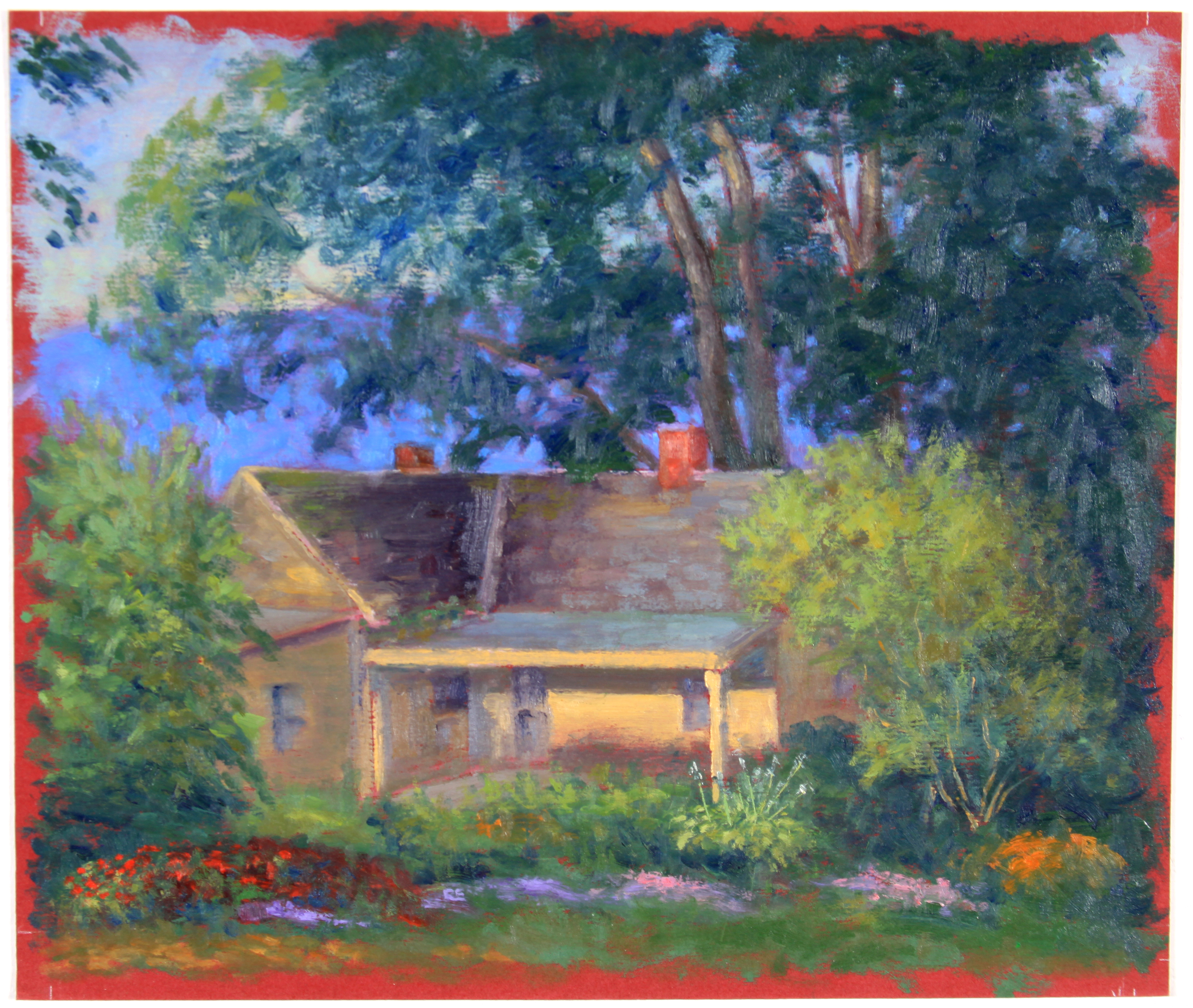 Ron Elkins Oil on Board “The Old House at Belmont”