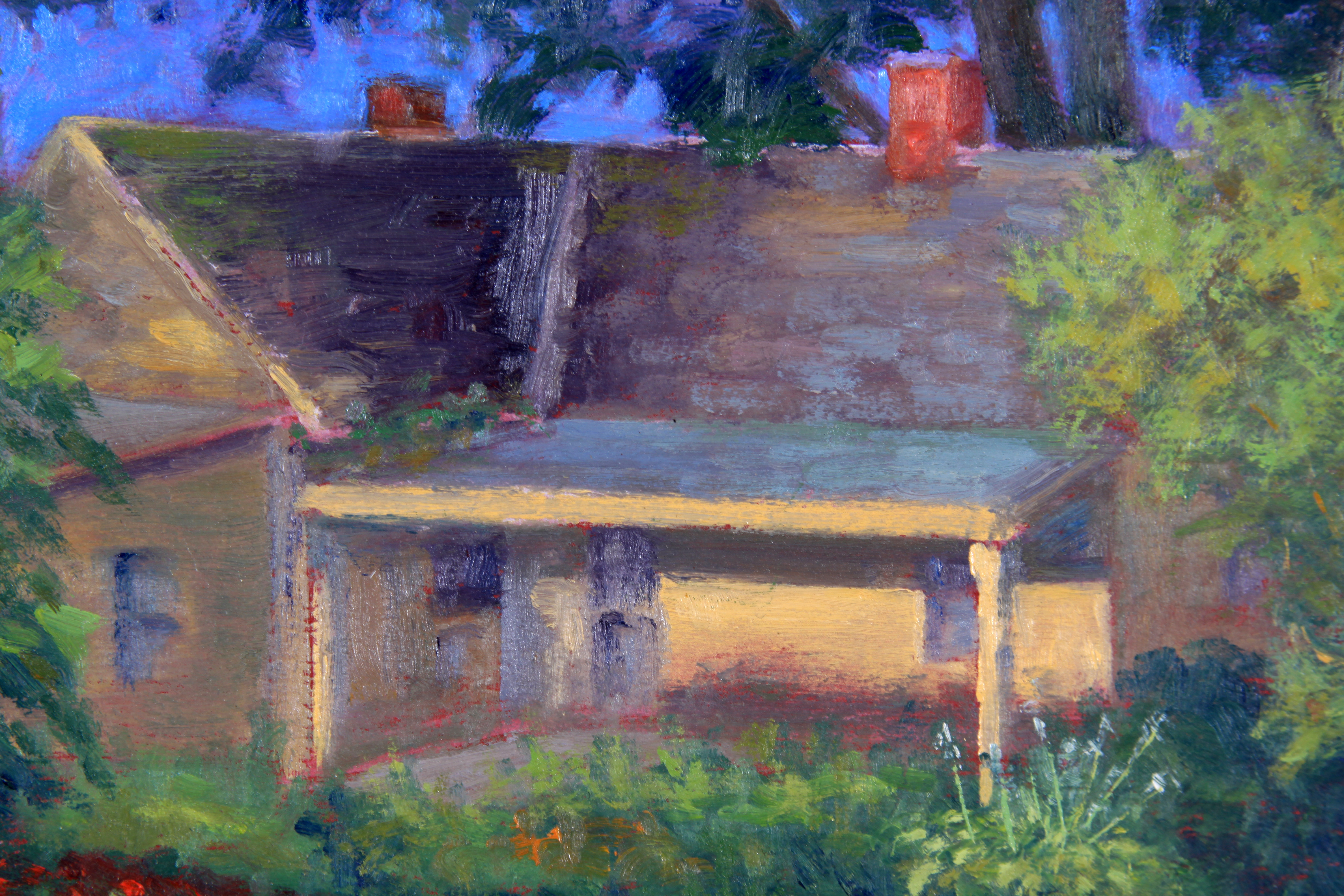 Ron Elkins Oil on Board “The Old House at Belmont”