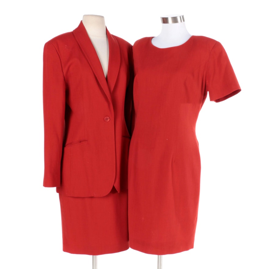 Women's Ann Taylor Red Suit and Dress