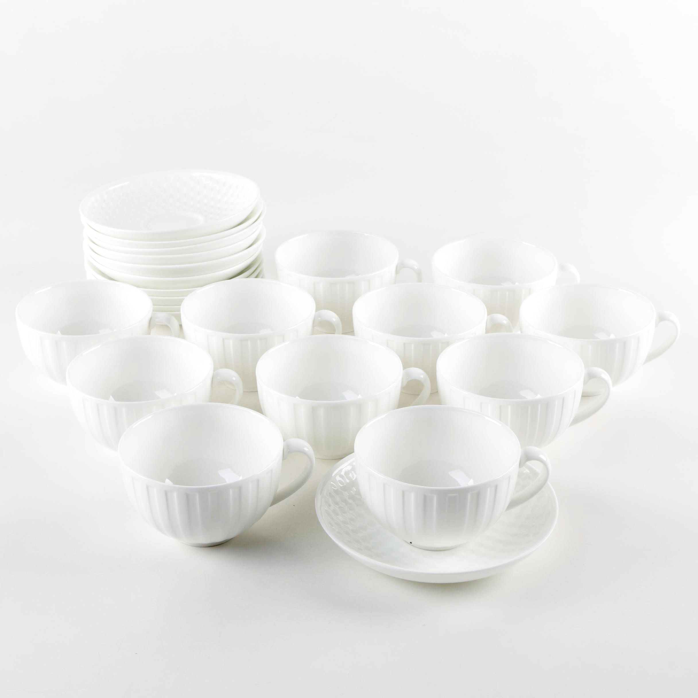 Wedgwood "Night and Day" Bone China Teacups and Saucers