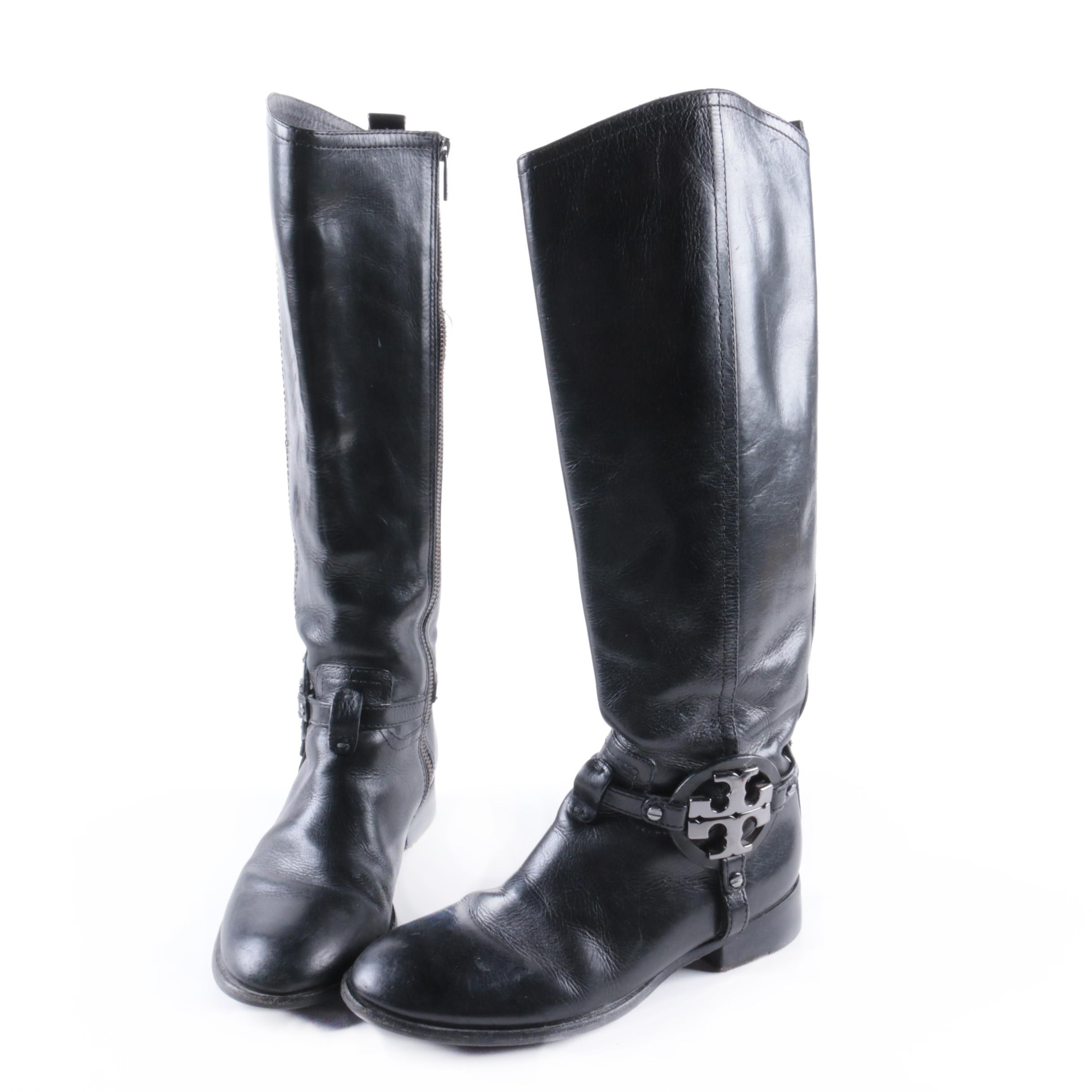 Tory Burch Black Leather Boots