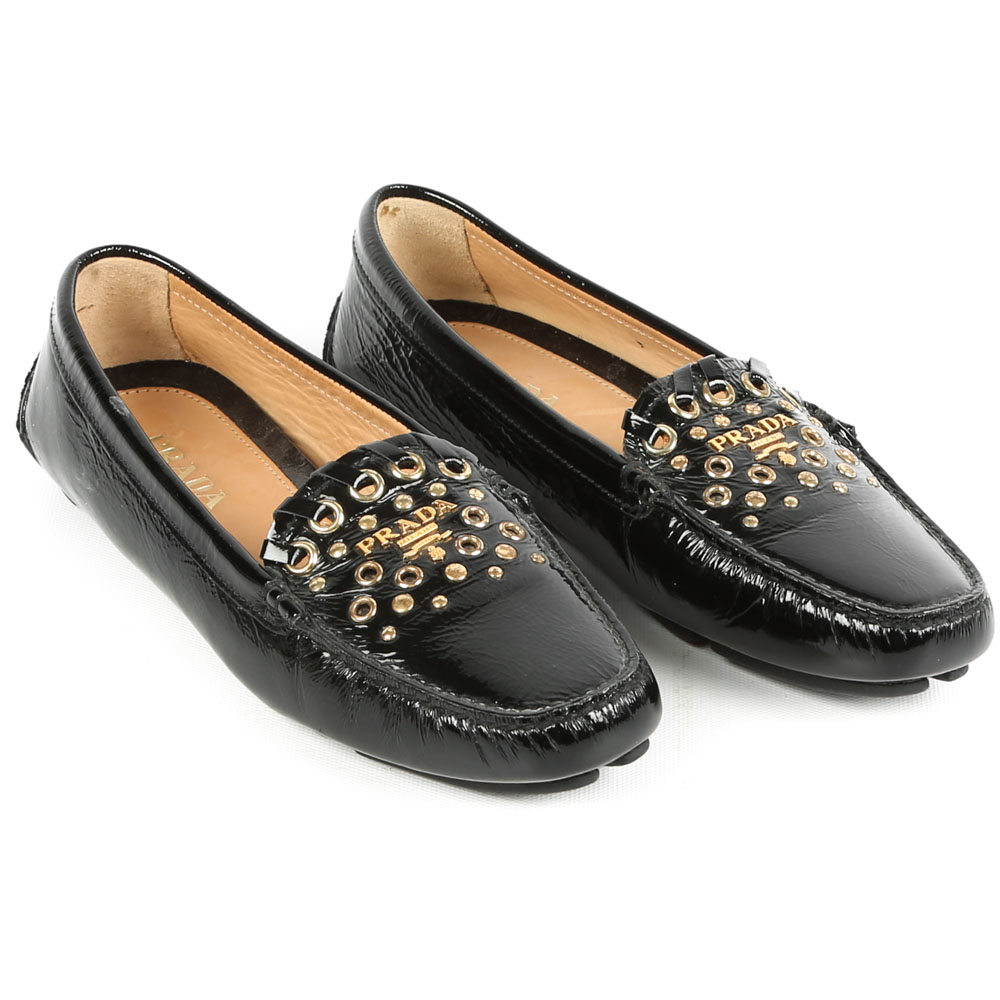 Prada Patent Leather Driving Moccasins