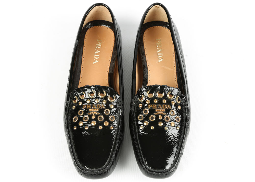 Prada Patent Leather Driving Moccasins